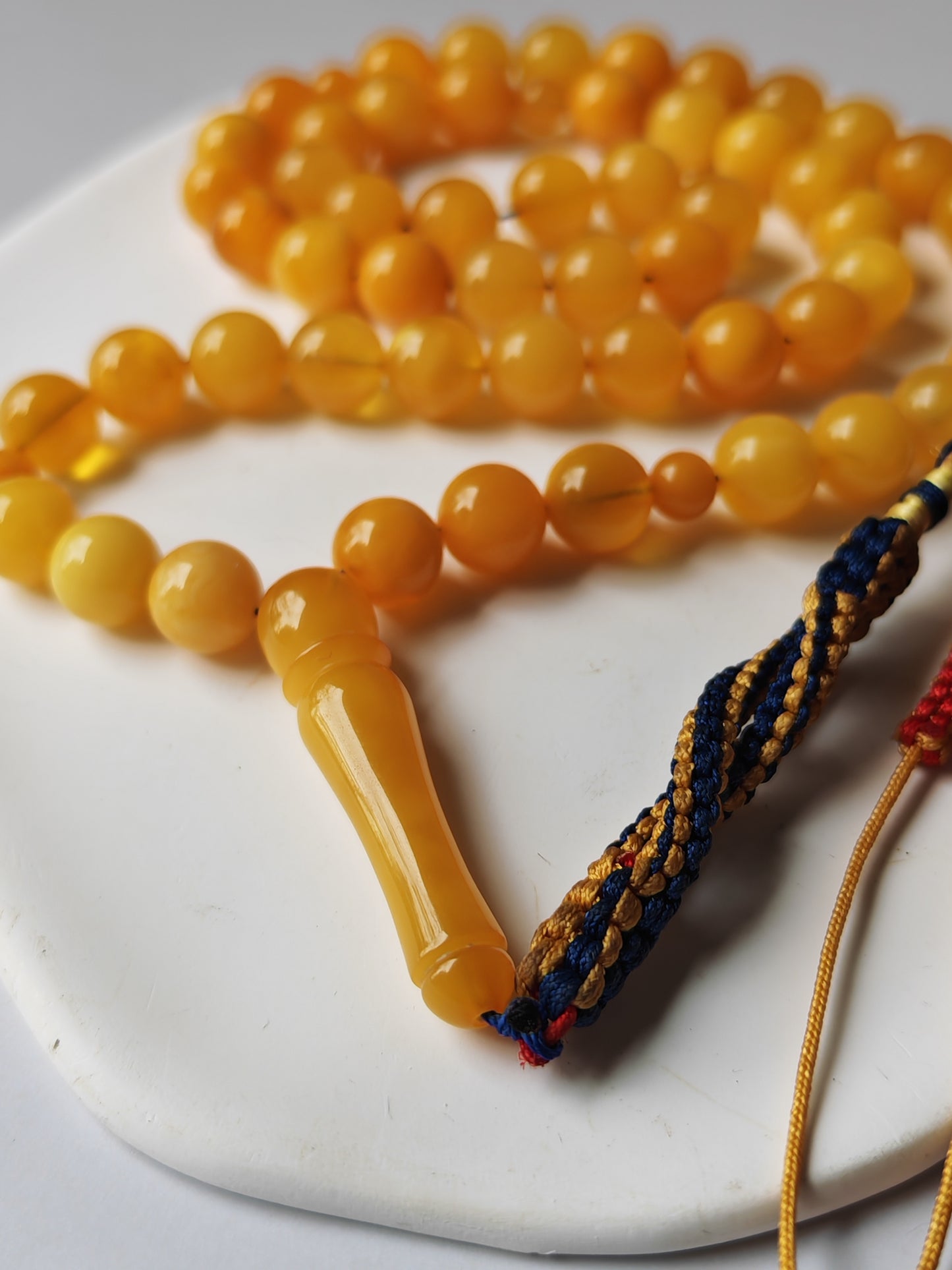 54-Bead Micro Tasbih | Mixed Amber Tones (8.5 mm)
