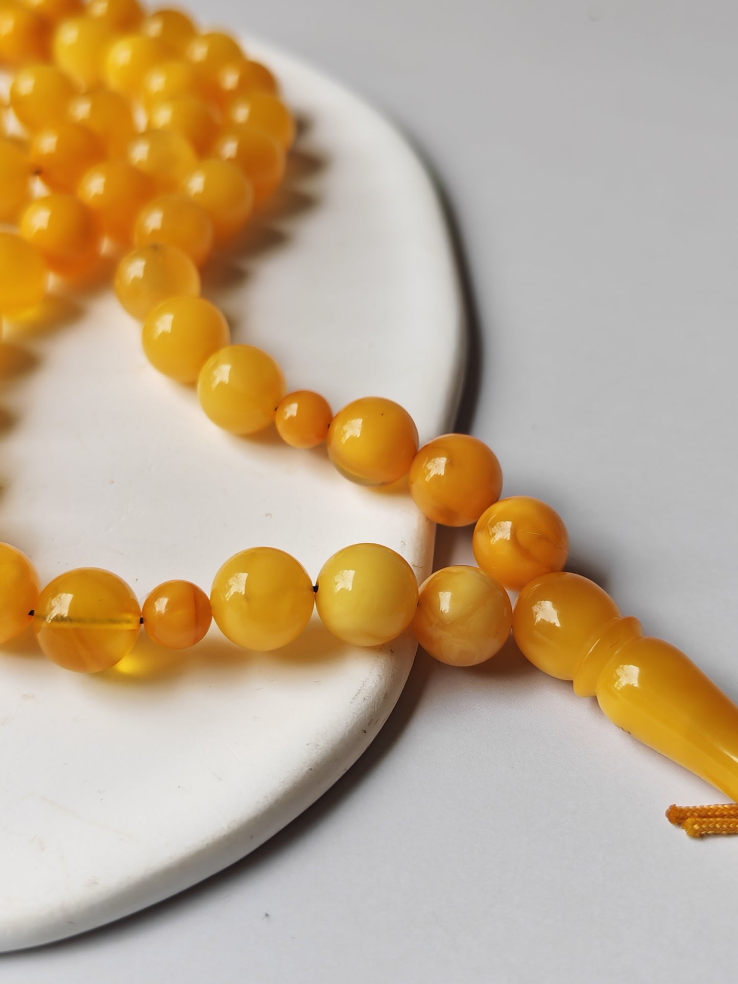 54-Bead Micro Tasbih | Mixed Amber Tones (8.5 mm)