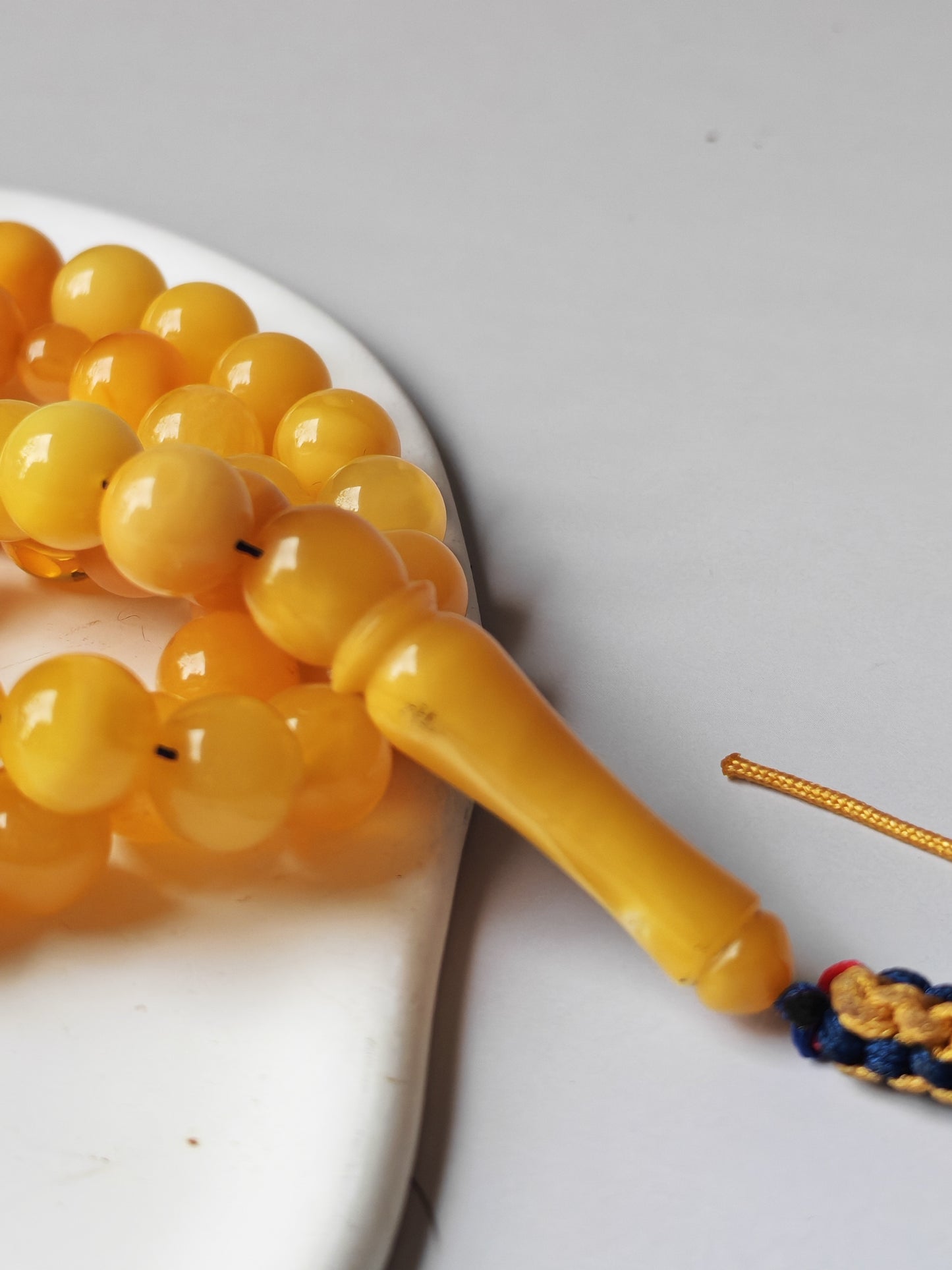 54-Bead Micro Tasbih | Mixed Amber Tones (8.5 mm)