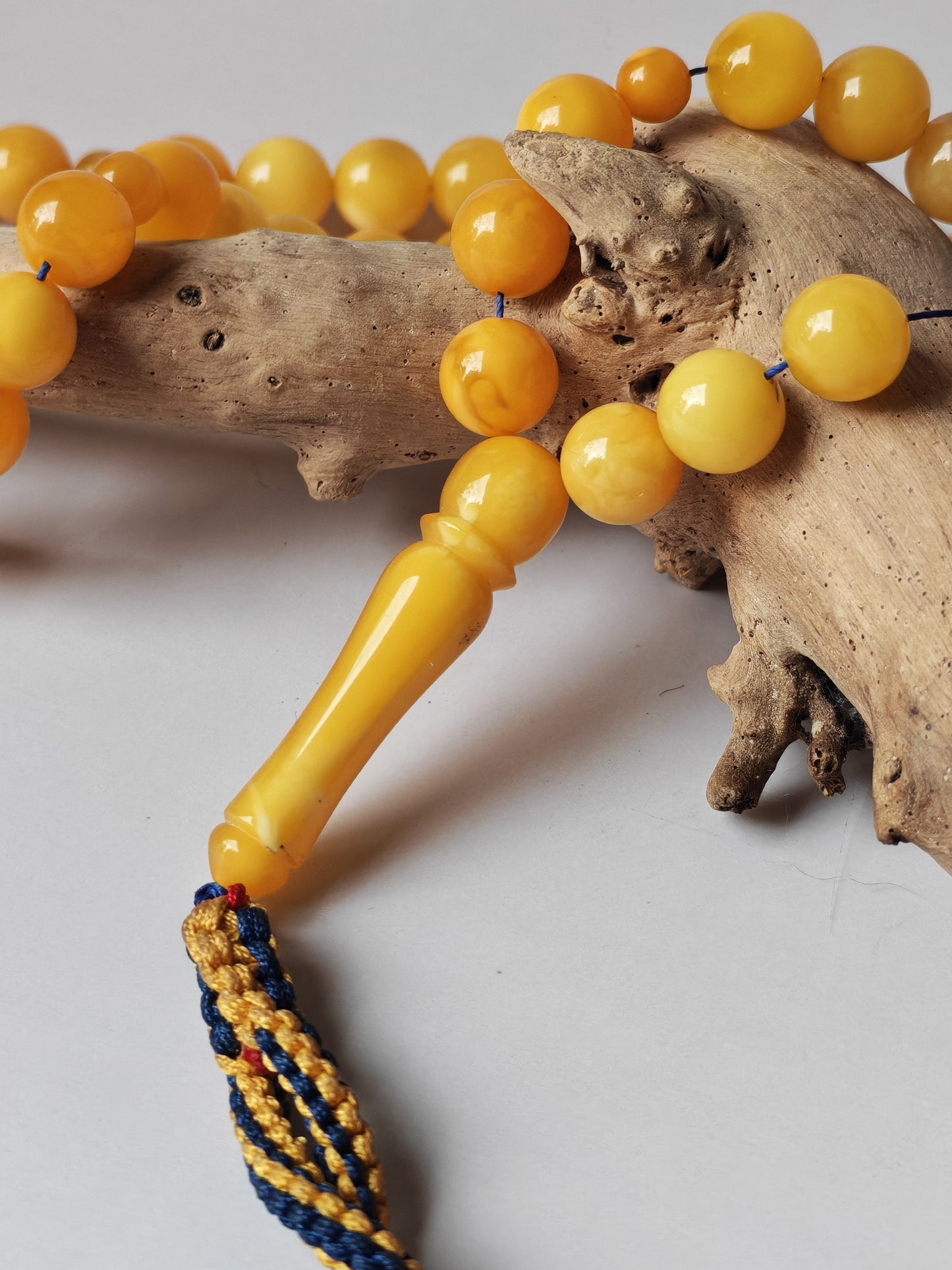 54-Bead Micro Tasbih | Mixed Amber Tones (8.5 mm)