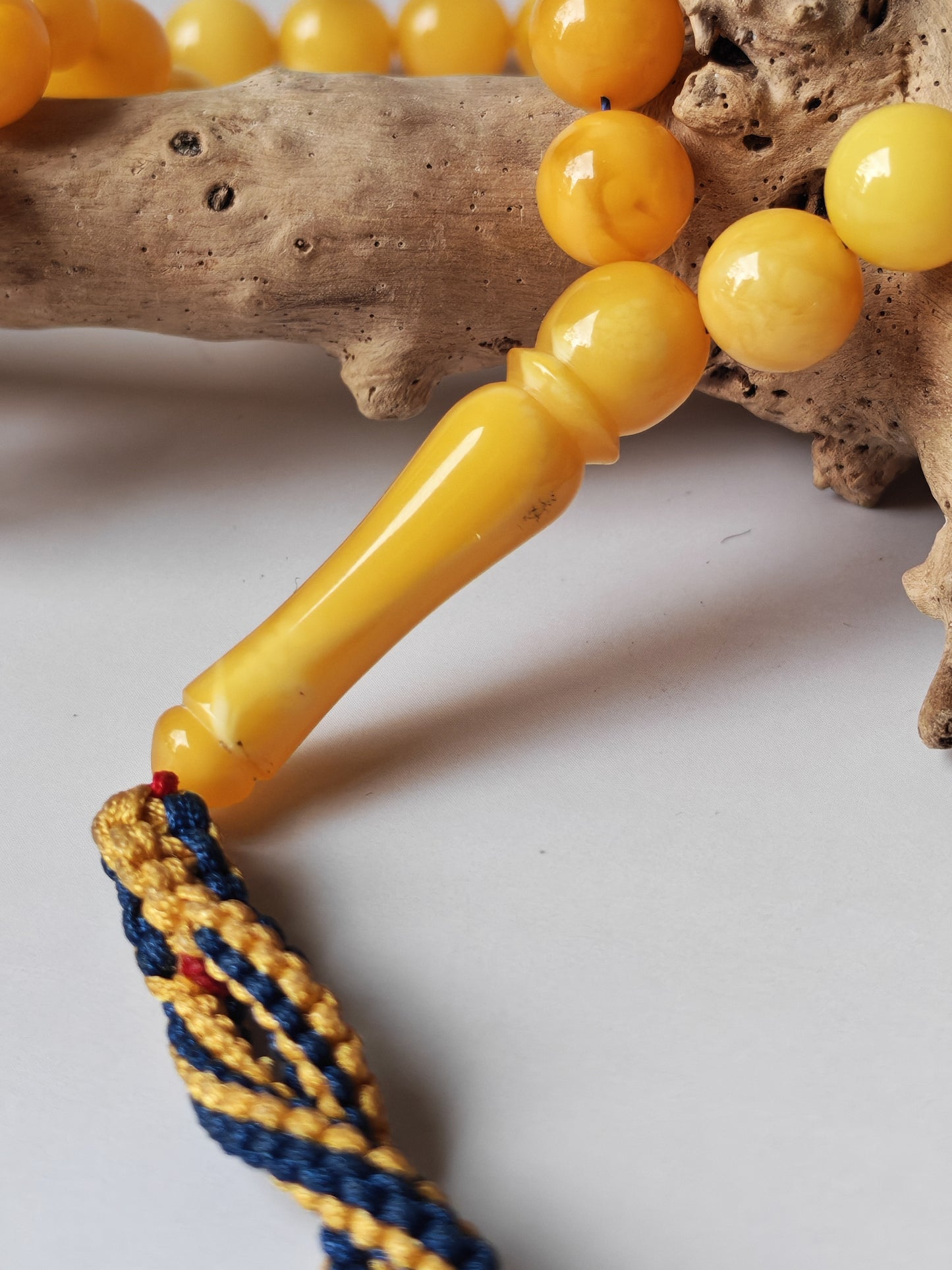 54-Bead Micro Tasbih | Mixed Amber Tones (8.5 mm)