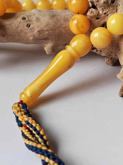 54-Bead Micro Tasbih | Mixed Amber Tones (8.5 mm)