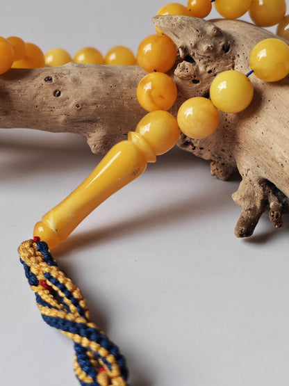 54-Bead Micro Tasbih | Mixed Amber Tones (8.5 mm)