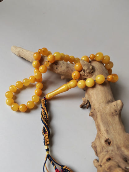 54-Bead Micro Tasbih | Mixed Amber Tones (8.5 mm)