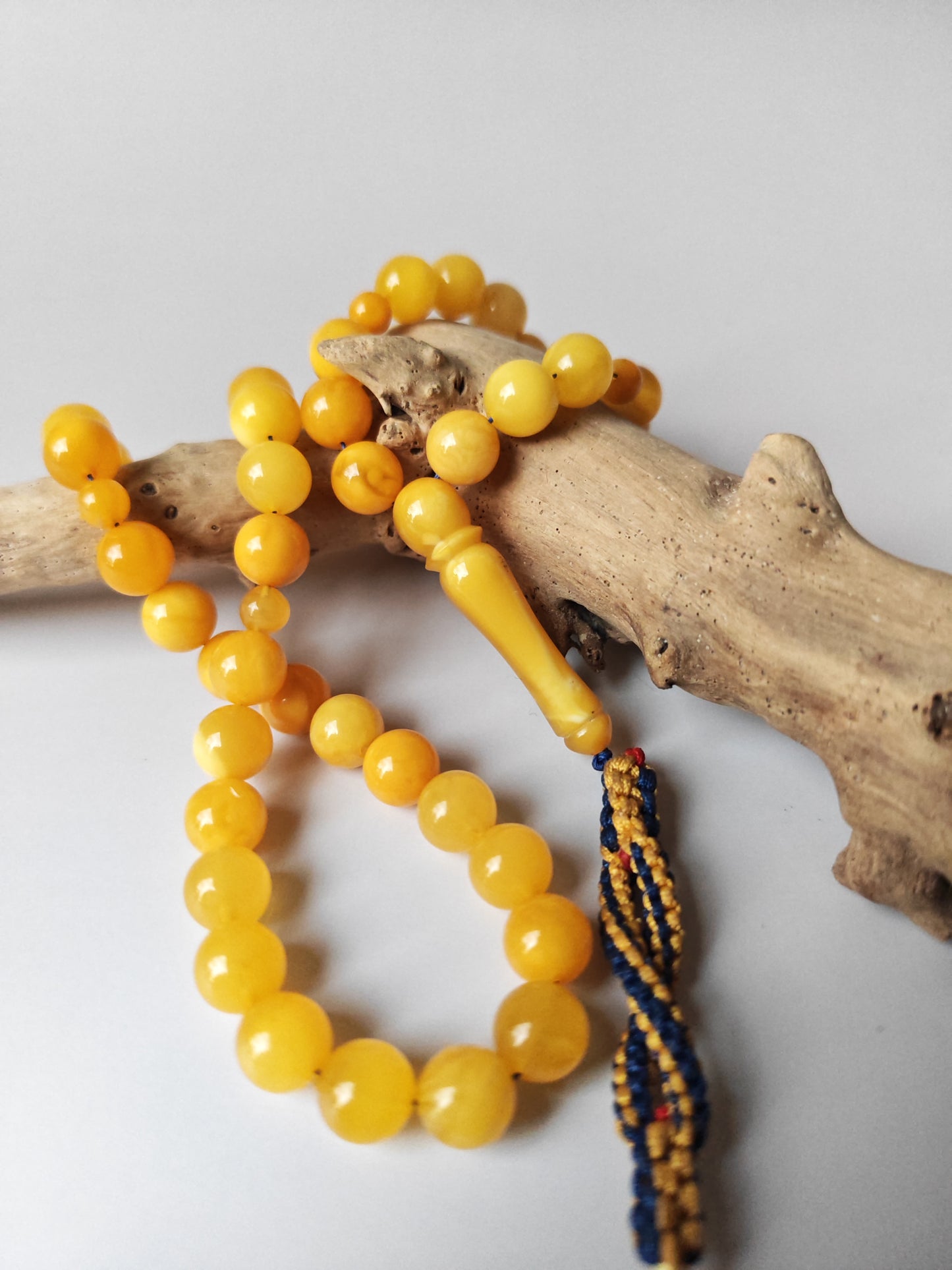 54-Bead Micro Tasbih | Mixed Amber Tones (8.5 mm)