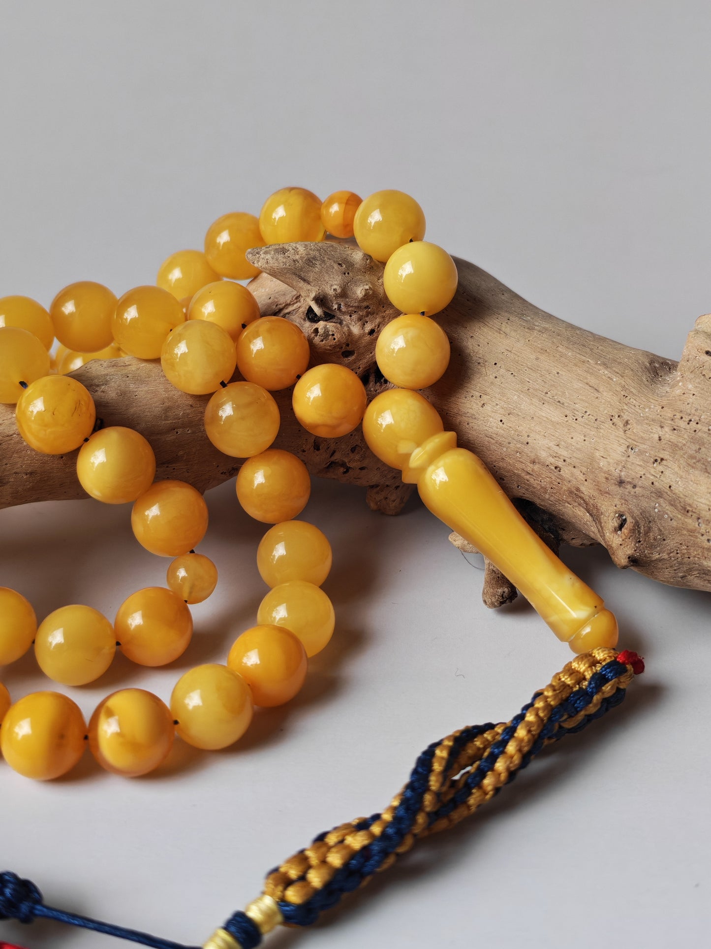 54-Bead Micro Tasbih | Mixed Amber Tones (8.5 mm)
