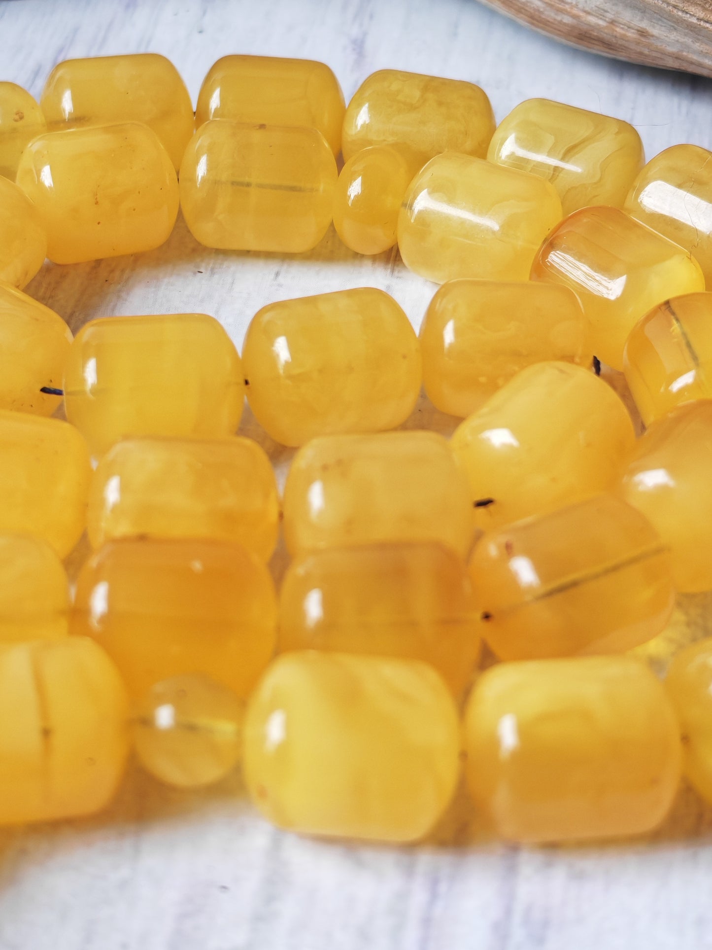 Barrel Shape Honey Natural Amber Rosary / Tasbih