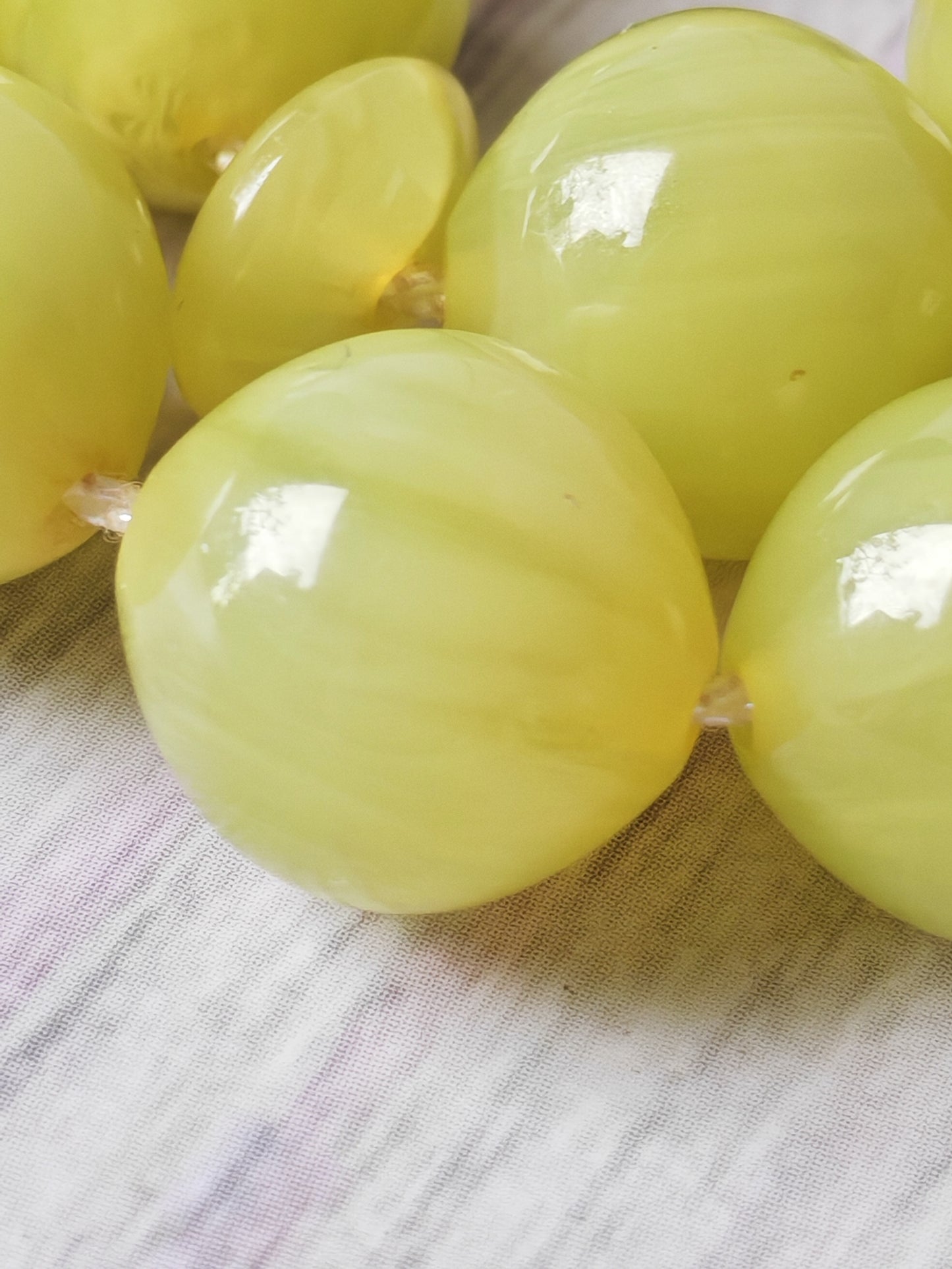 Light Lime Green German Bakelite Tasbih by Kifah Halabi – 45 Istanbul-Shaped Beads