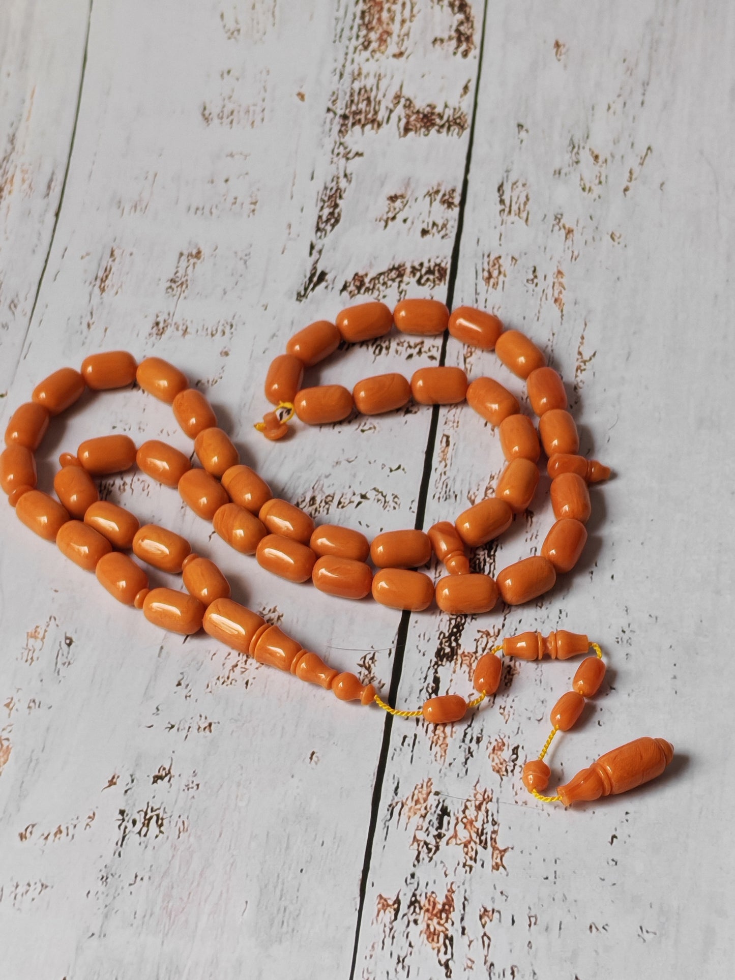 British Bakelite Barrel-Shaped Tasbih – 45 Beads | Originally Bowling Ball | Egyptian Craft