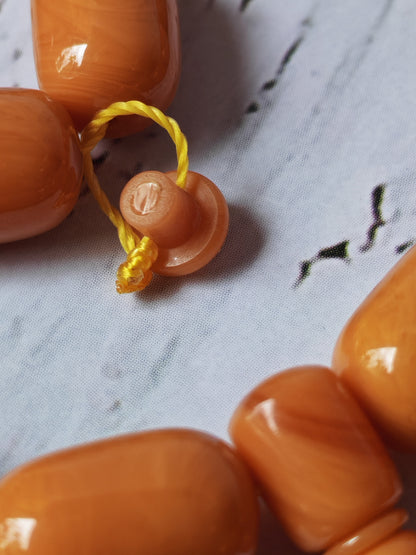 British Bakelite Barrel-Shaped Tasbih – 45 Beads | Originally Bowling Ball | Egyptian Craft