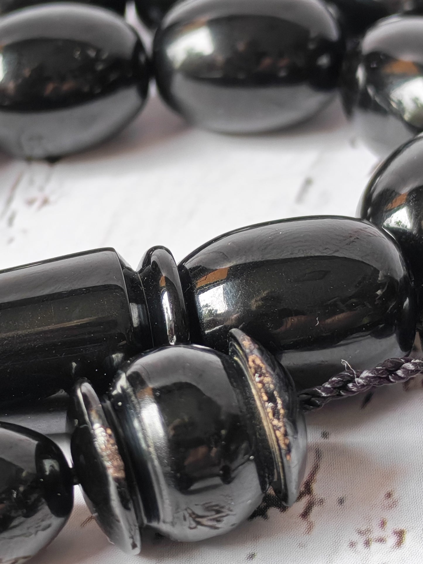 British Bakelite Rosary – 33 Beads | Deep Black, Heavy & Striking