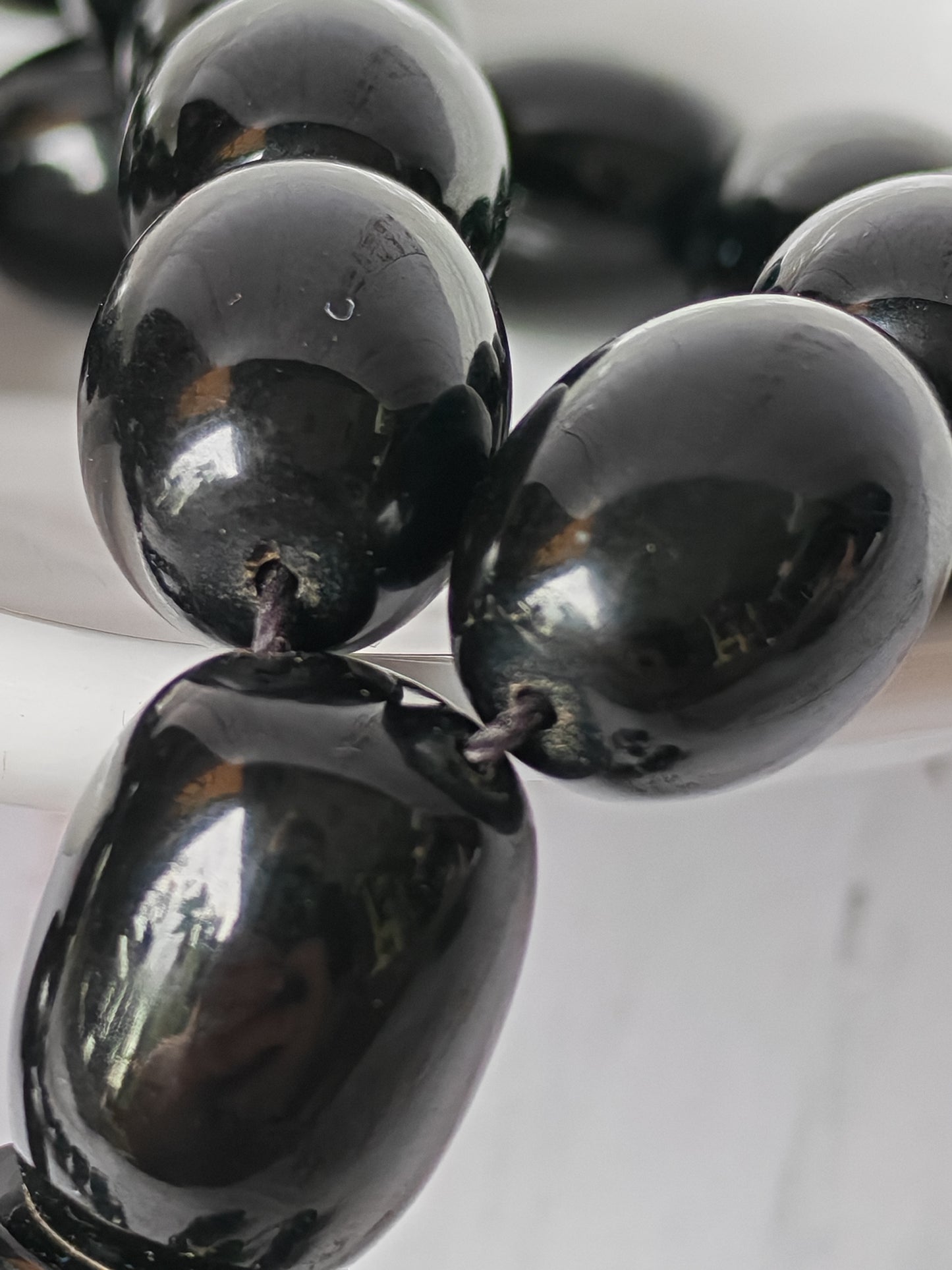 British Bakelite Rosary – 33 Beads | Deep Black, Heavy & Striking