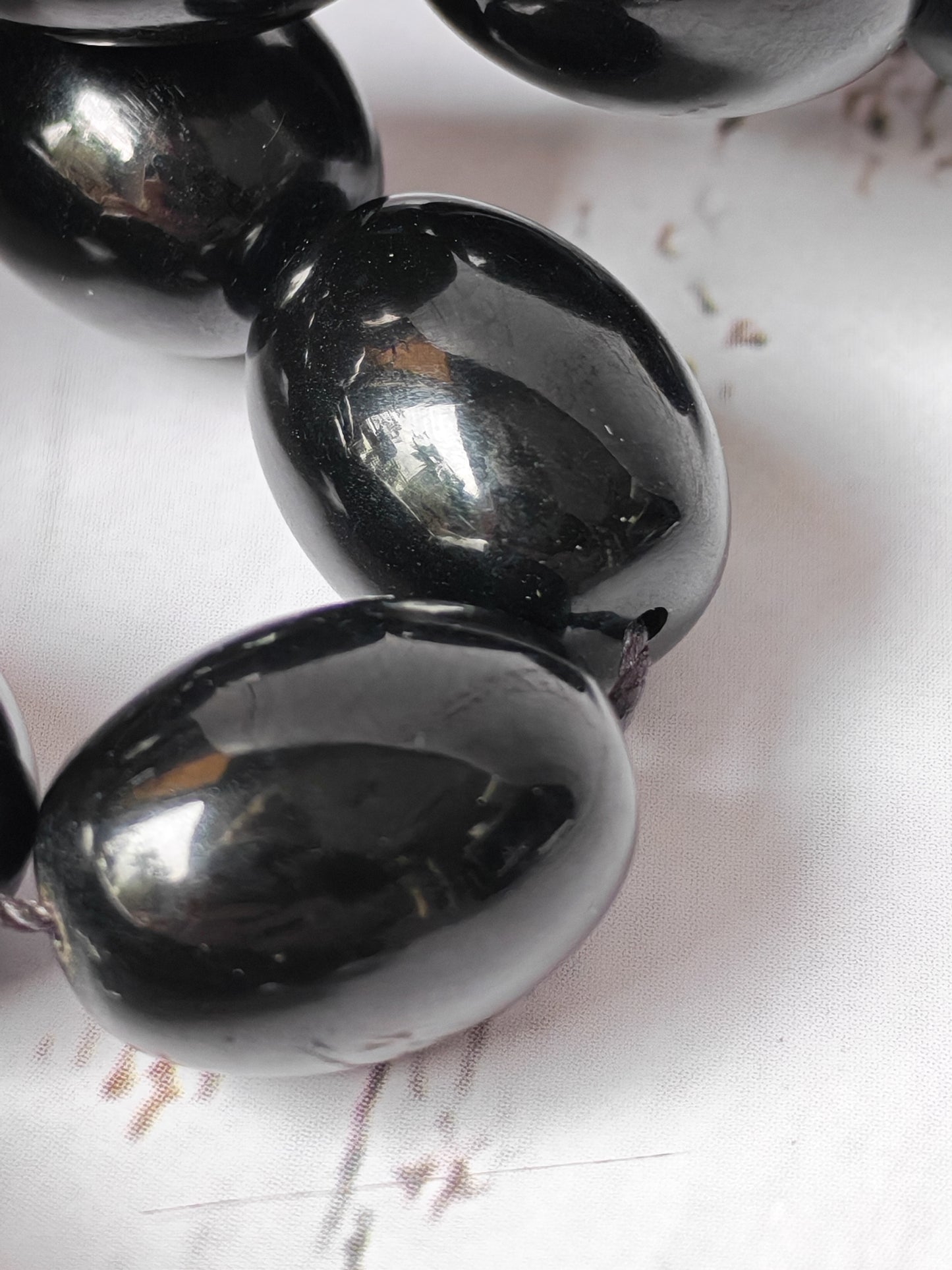 British Bakelite Rosary – 33 Beads | Deep Black, Heavy & Striking