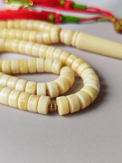 Amber Rosary – 99 Beads | Milk & White Donut Discs