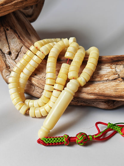 Amber Rosary – 99 Beads | Milk & White Donut Discs