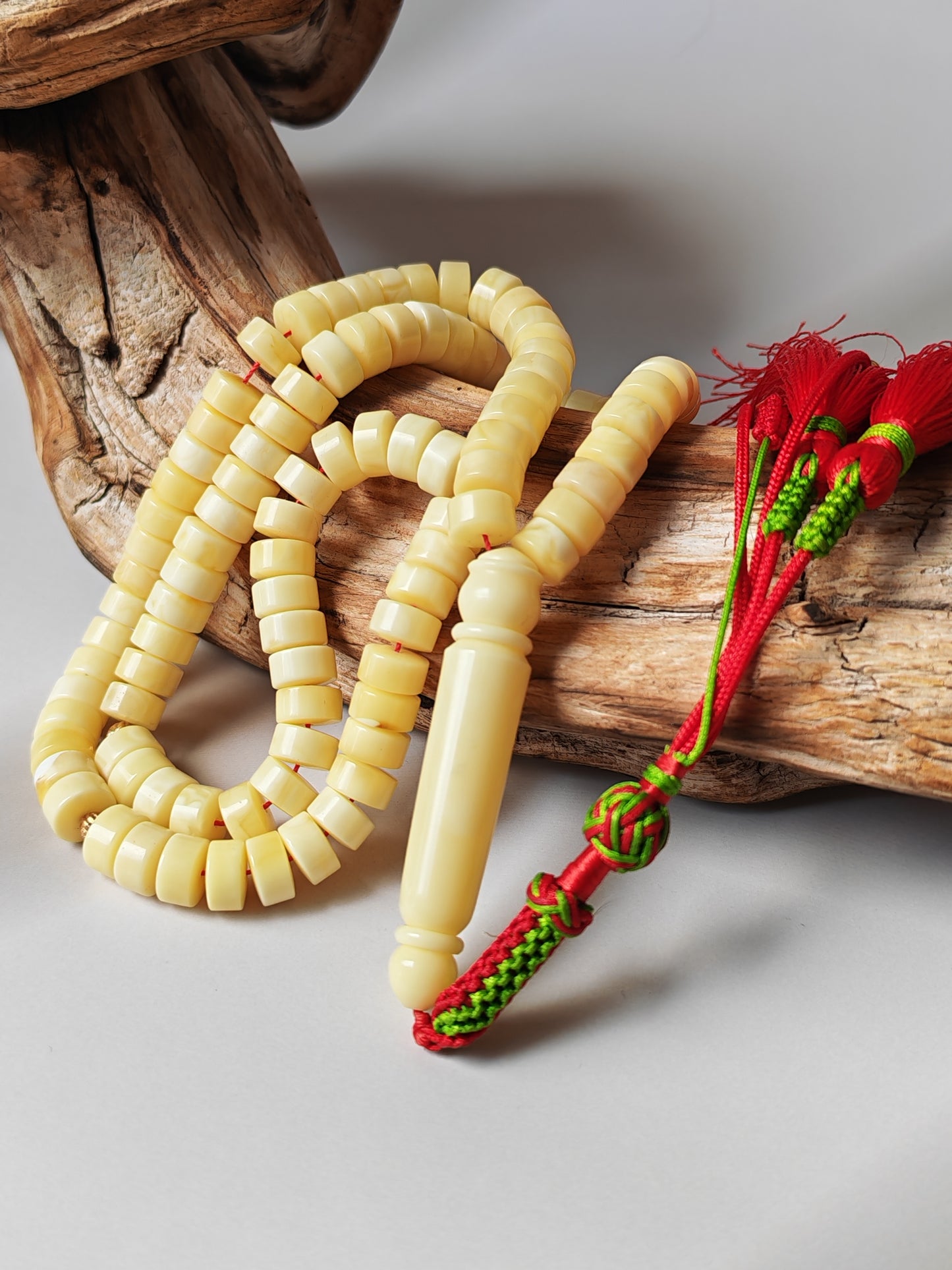 Amber Rosary – 99 Beads | Milk & White Donut Discs