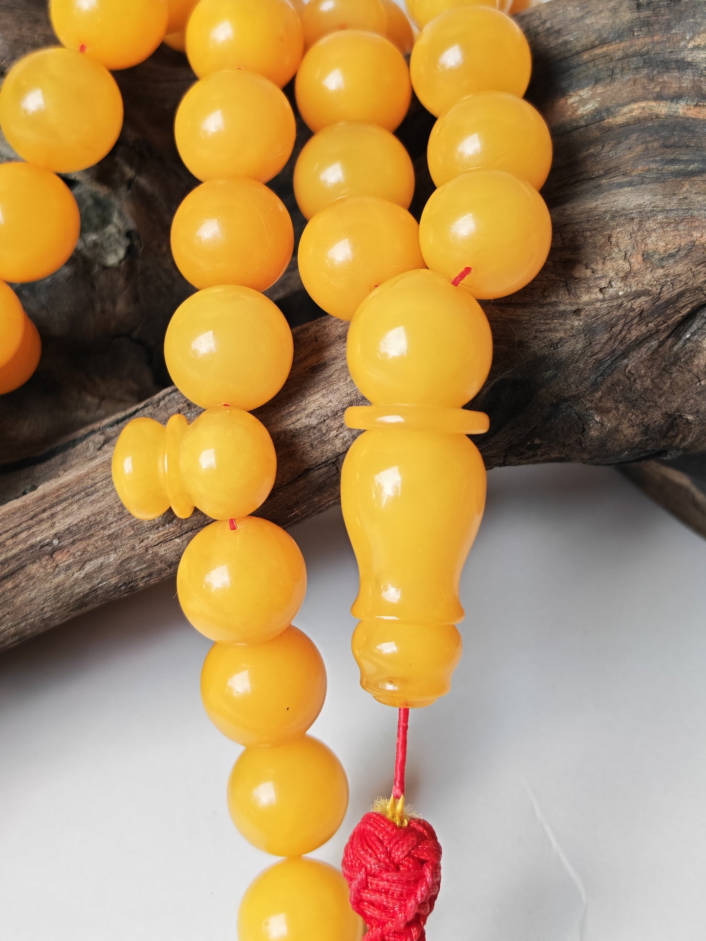 Aged Butterscotch Amber Rosary | 55 Beads, Collectible Piece