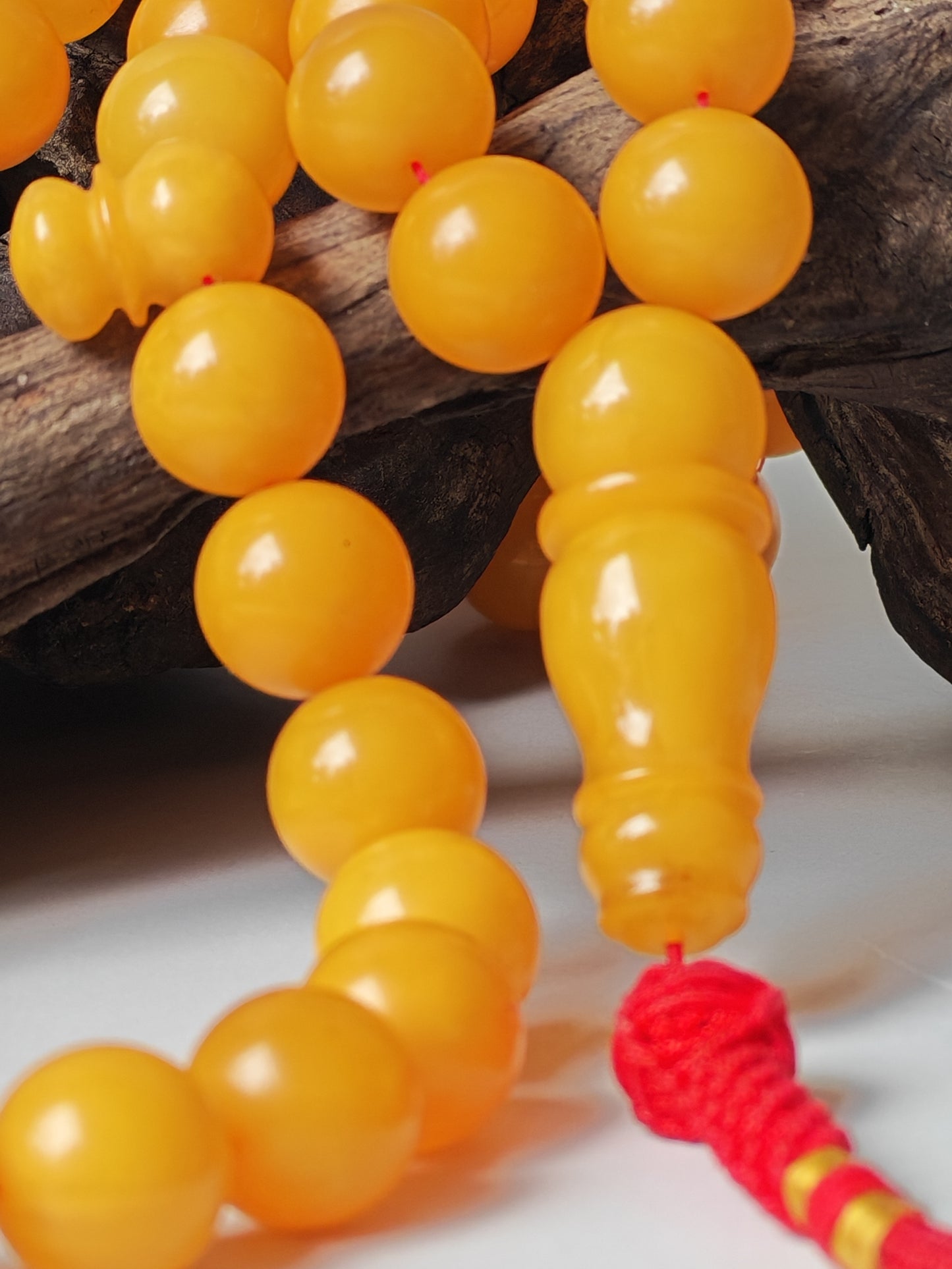 Aged Butterscotch Amber Rosary | 55 Beads, Collectible Piece