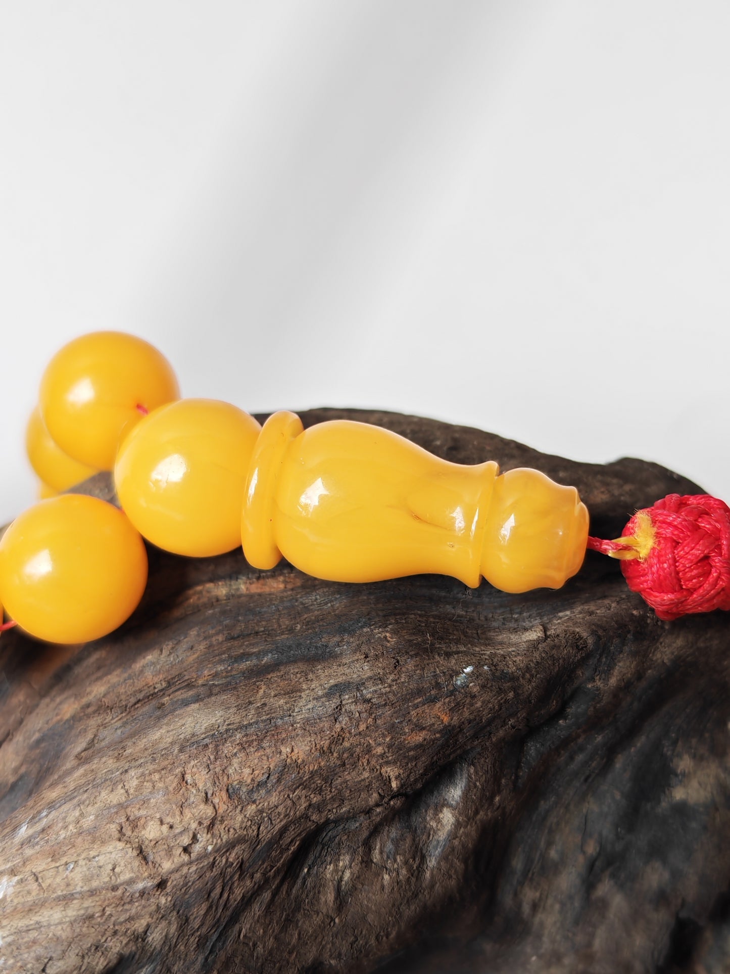 Aged Butterscotch Amber Rosary | 55 Beads, Collectible Piece