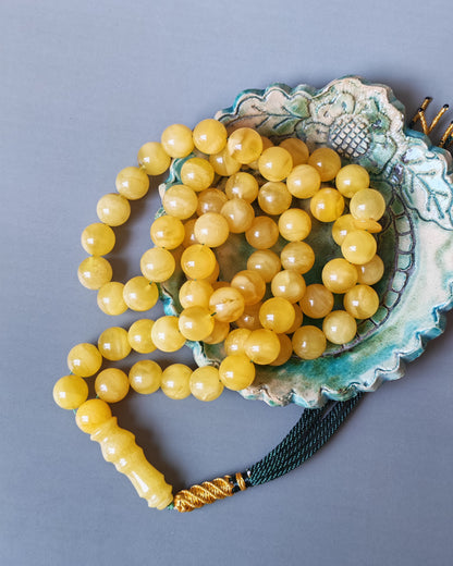 Natural Butterscotch Amber Rosary 66 Beads