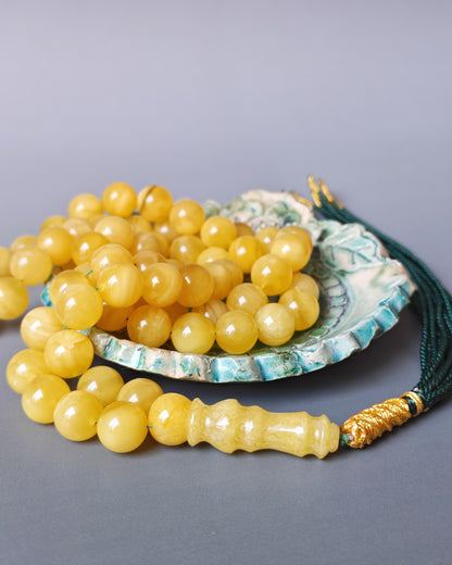 Natural Butterscotch Amber Rosary 66 Beads