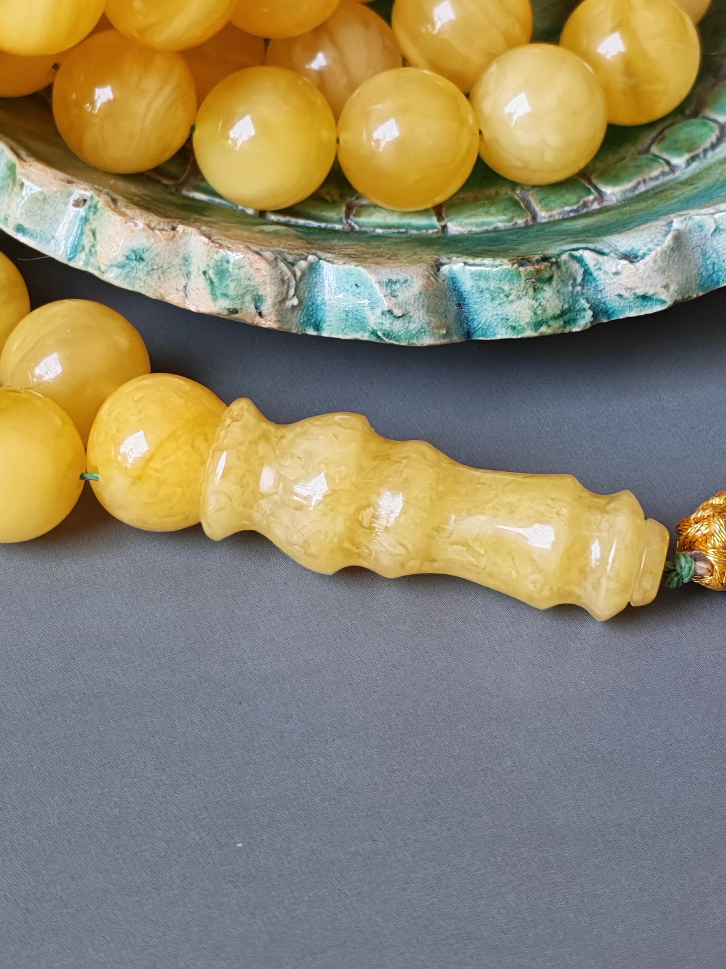 Natural Butterscotch Amber Rosary 66 Beads