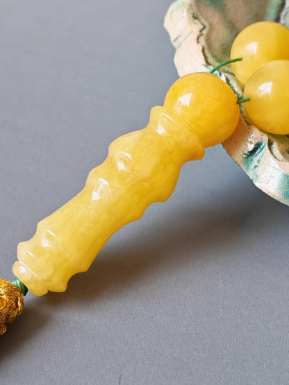 Natural Butterscotch Amber Rosary 66 Beads