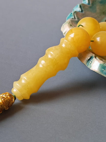 Natural Butterscotch Amber Rosary 66 Beads