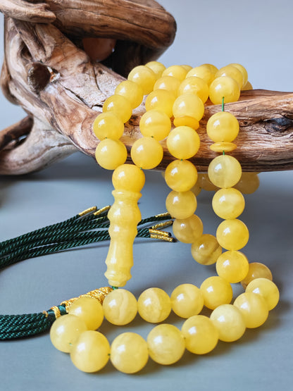 Natural Butterscotch Amber Rosary 66 Beads