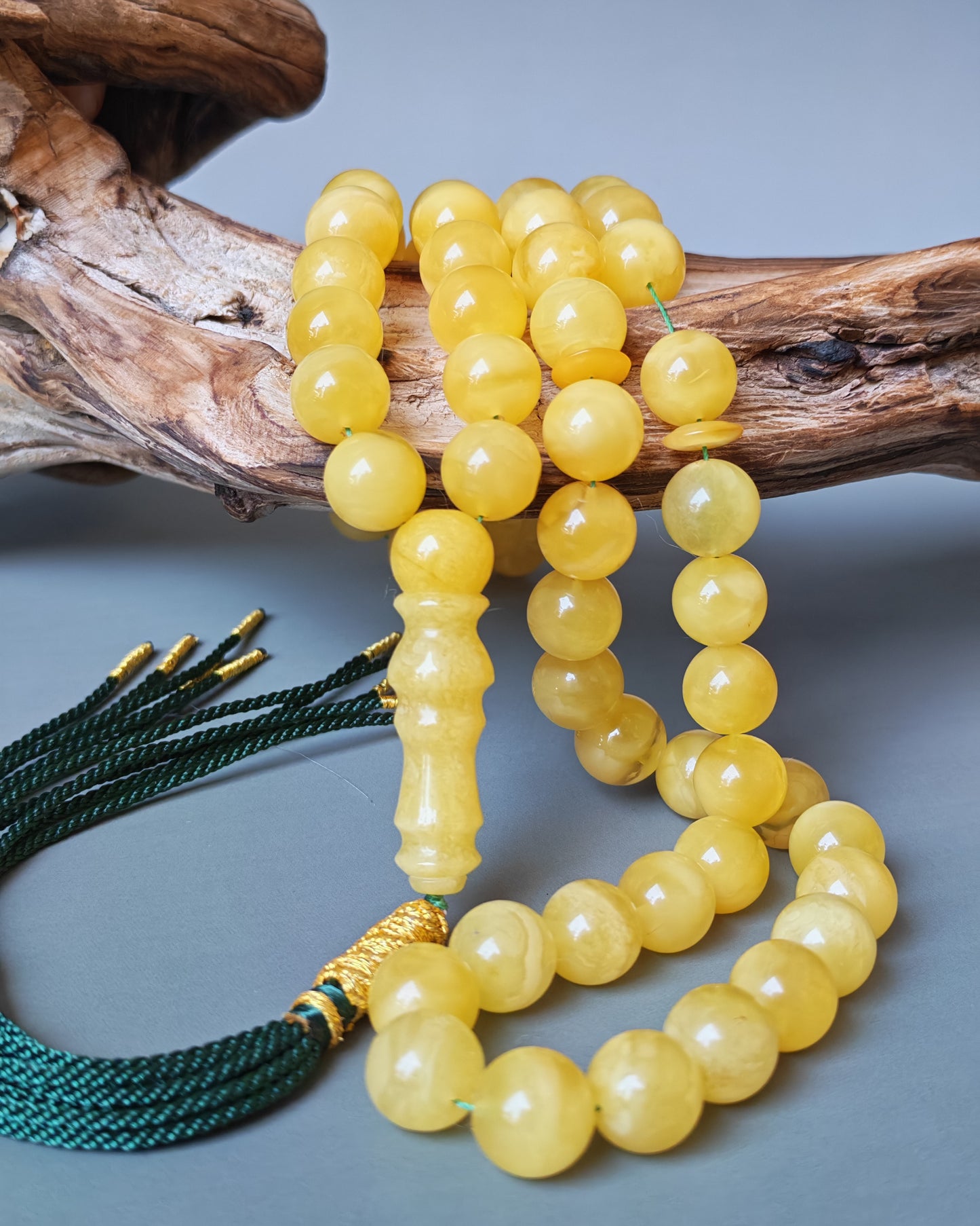 Natural Butterscotch Amber Rosary 66 Beads