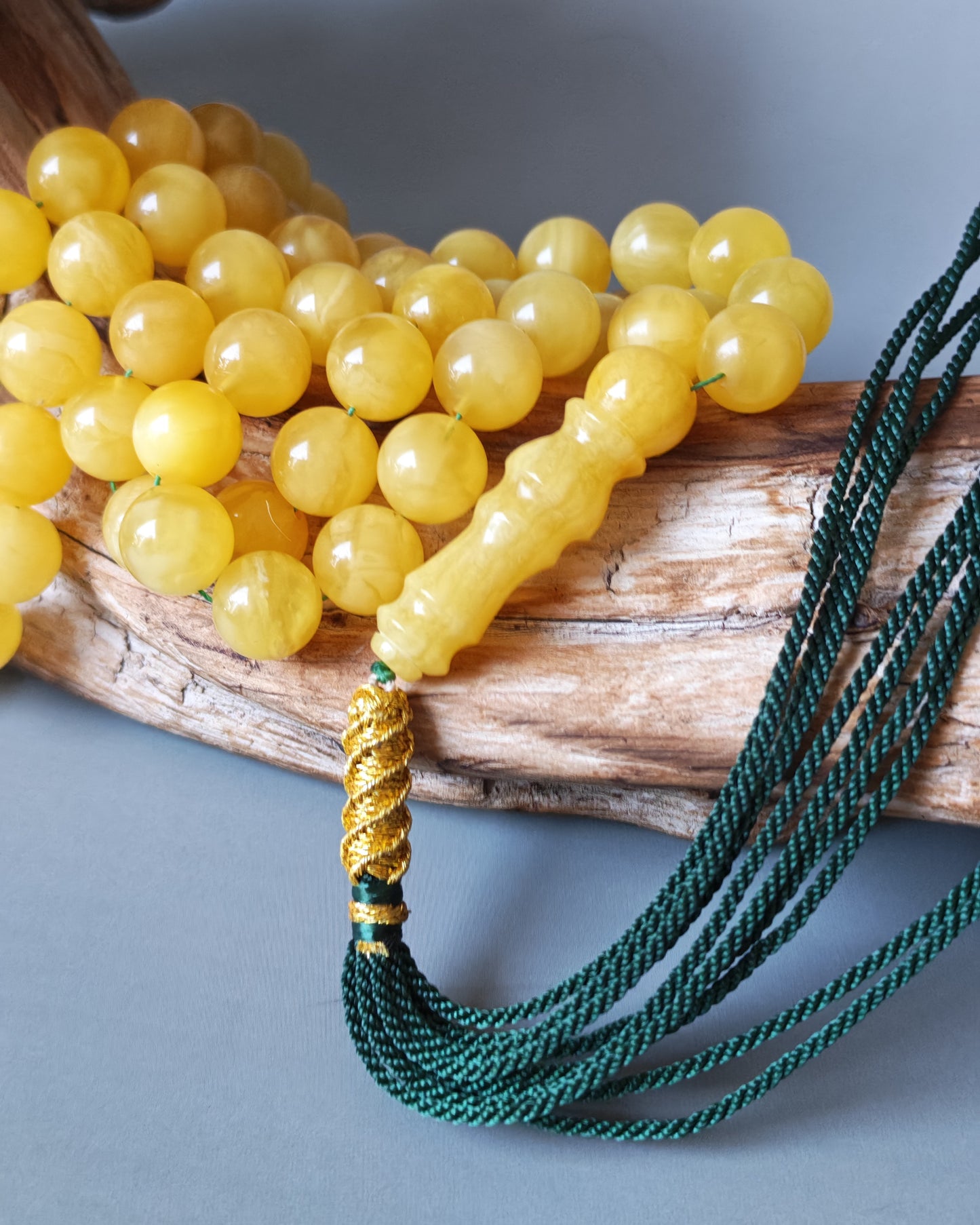 Natural Butterscotch Amber Rosary 66 Beads