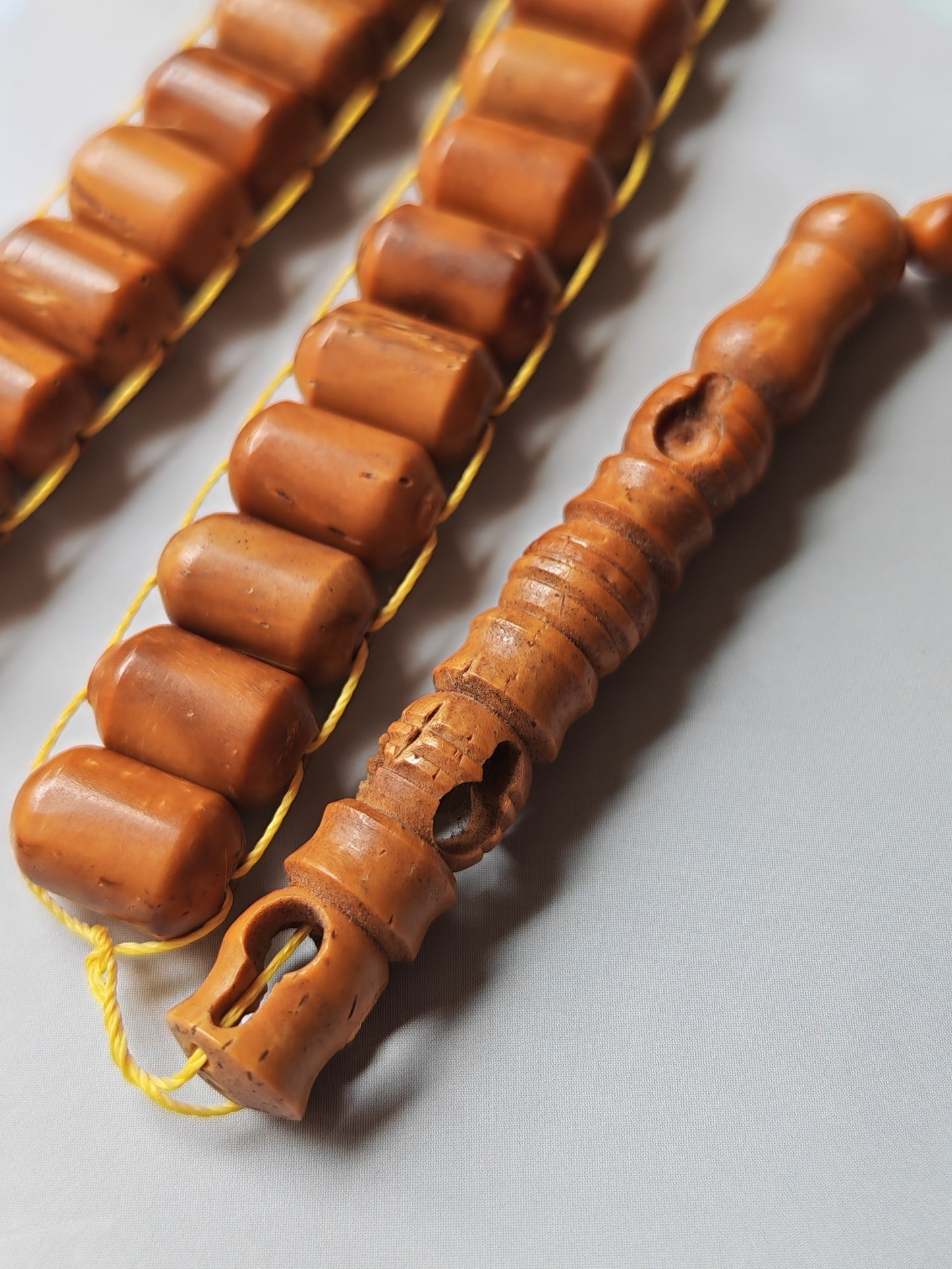 Flat-Shaped Kokka Seed Wood Rosary | 33 Beads