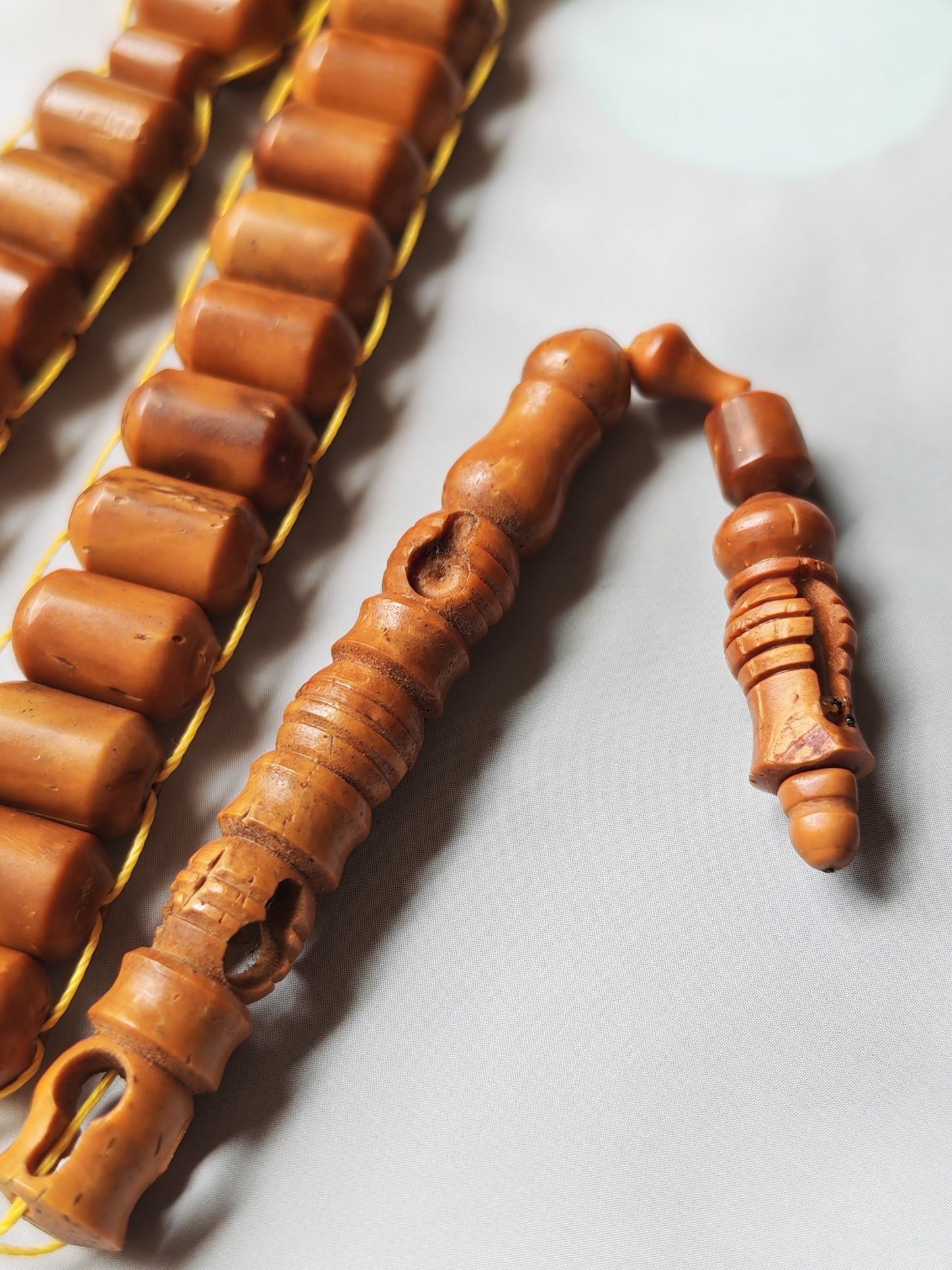Flat-Shaped Kokka Seed Wood Rosary | 33 Beads