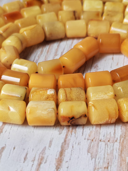 Raw Multicolor Amber Rosary – 99 Barrel Beads | Extra Long Daily-Use Piece