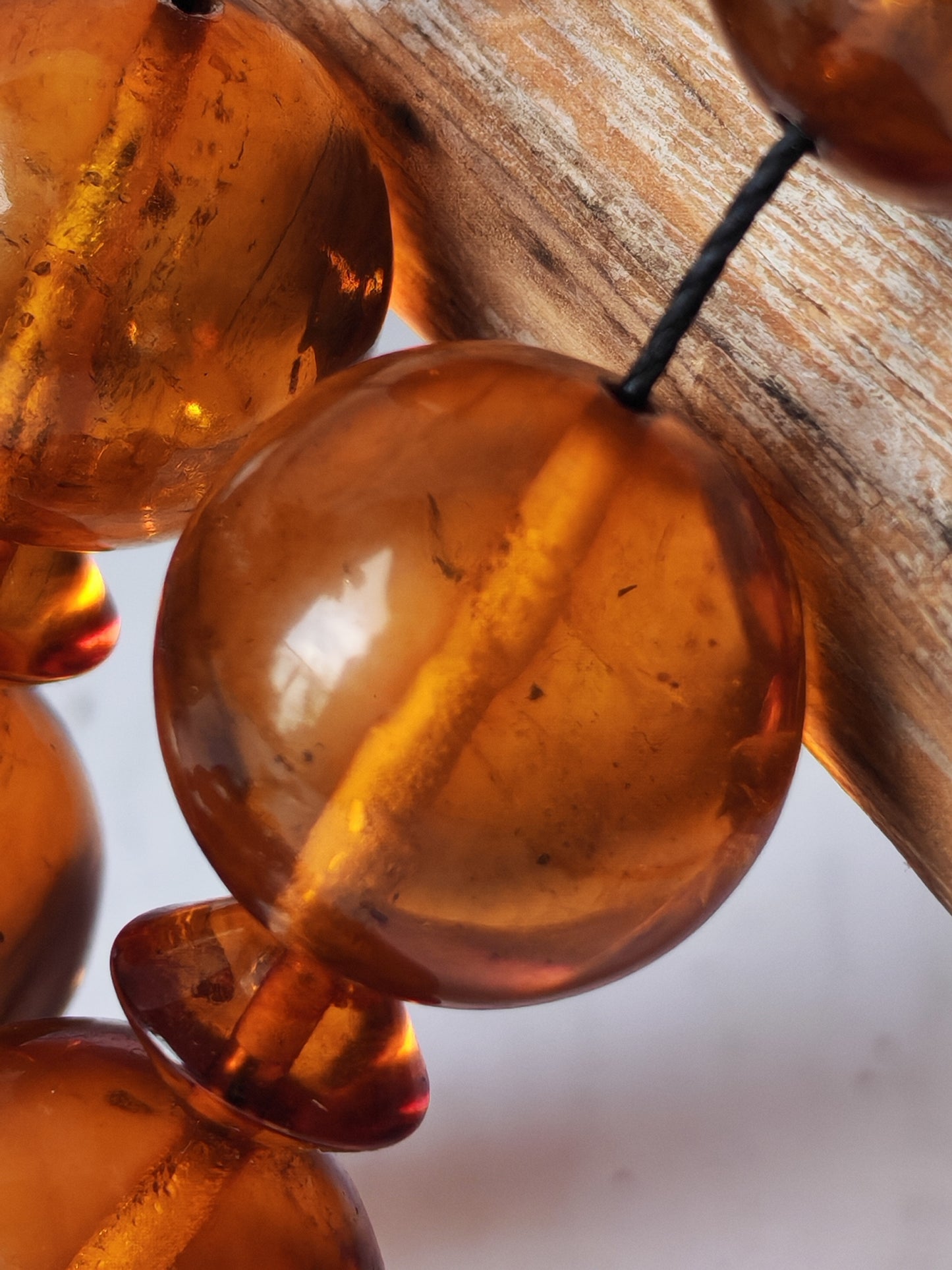 Antique Melted Baltic Amber Rosary | Kaliningrad Origin | Jumbo Size | 47 Beads