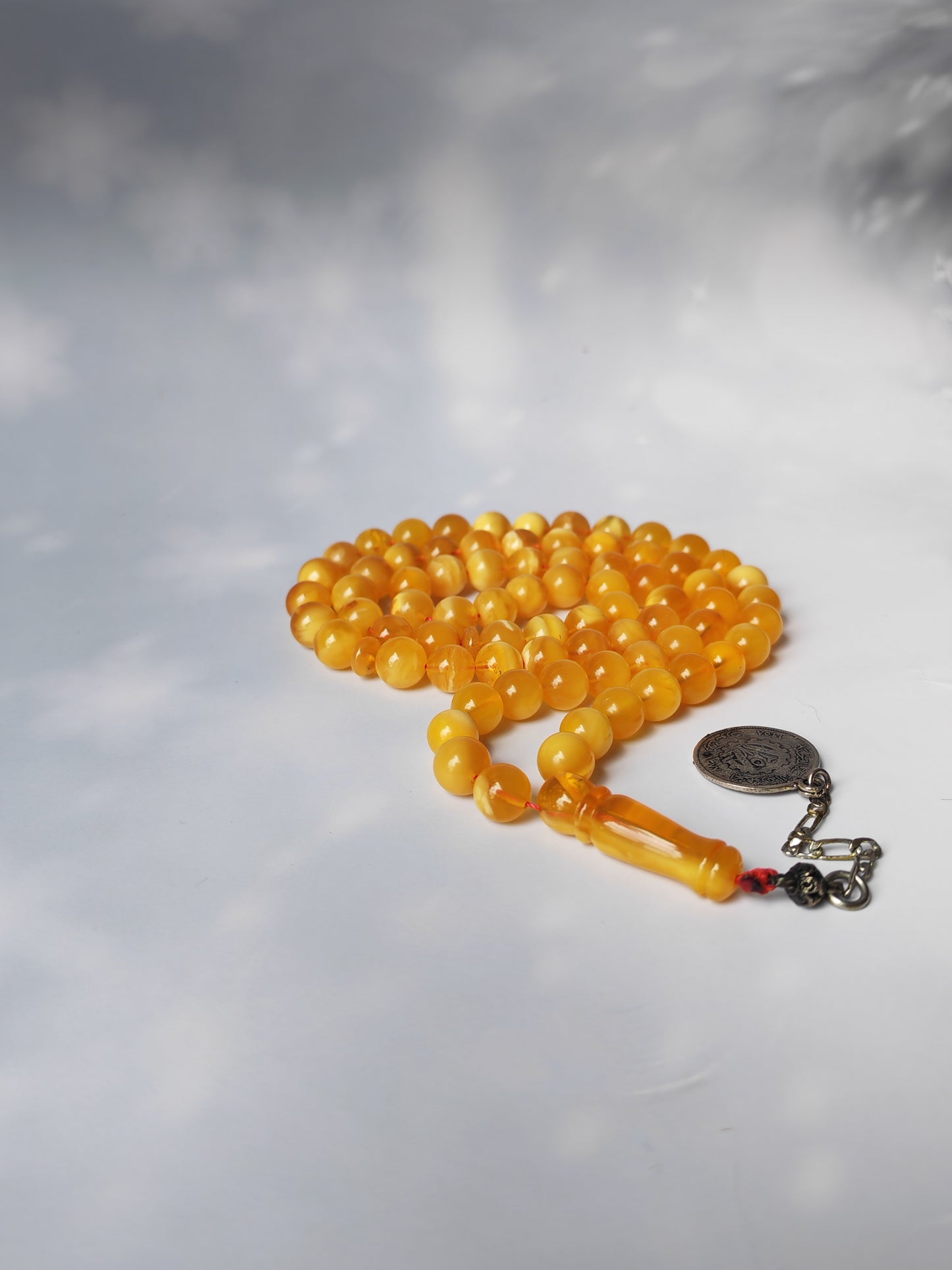 Half-Half Pattern Amber Rosary | 75 Beads