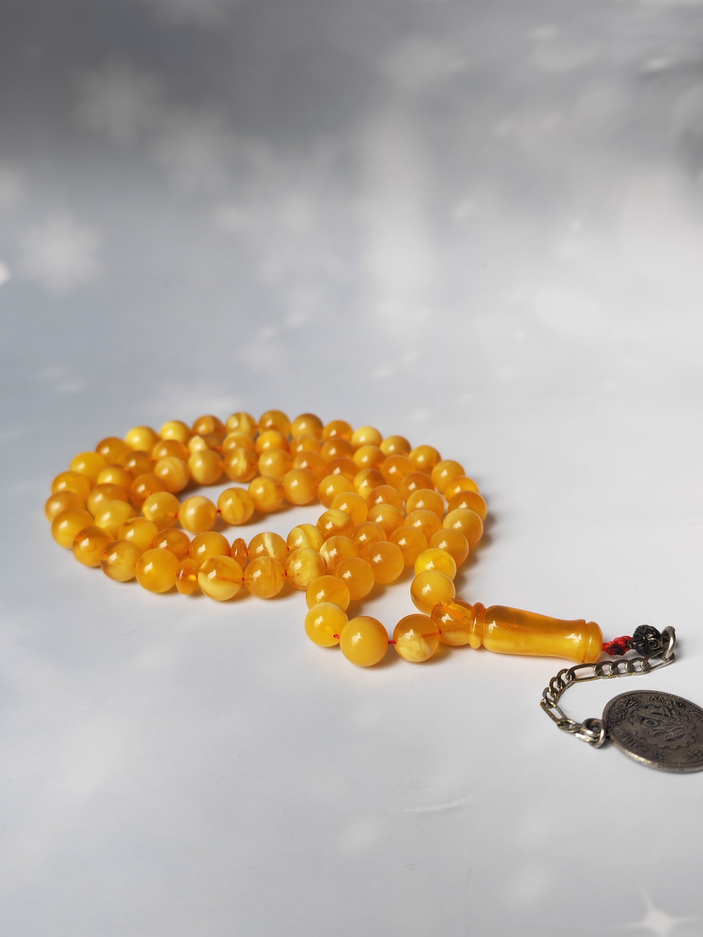 Half-Half Pattern Amber Rosary | 75 Beads