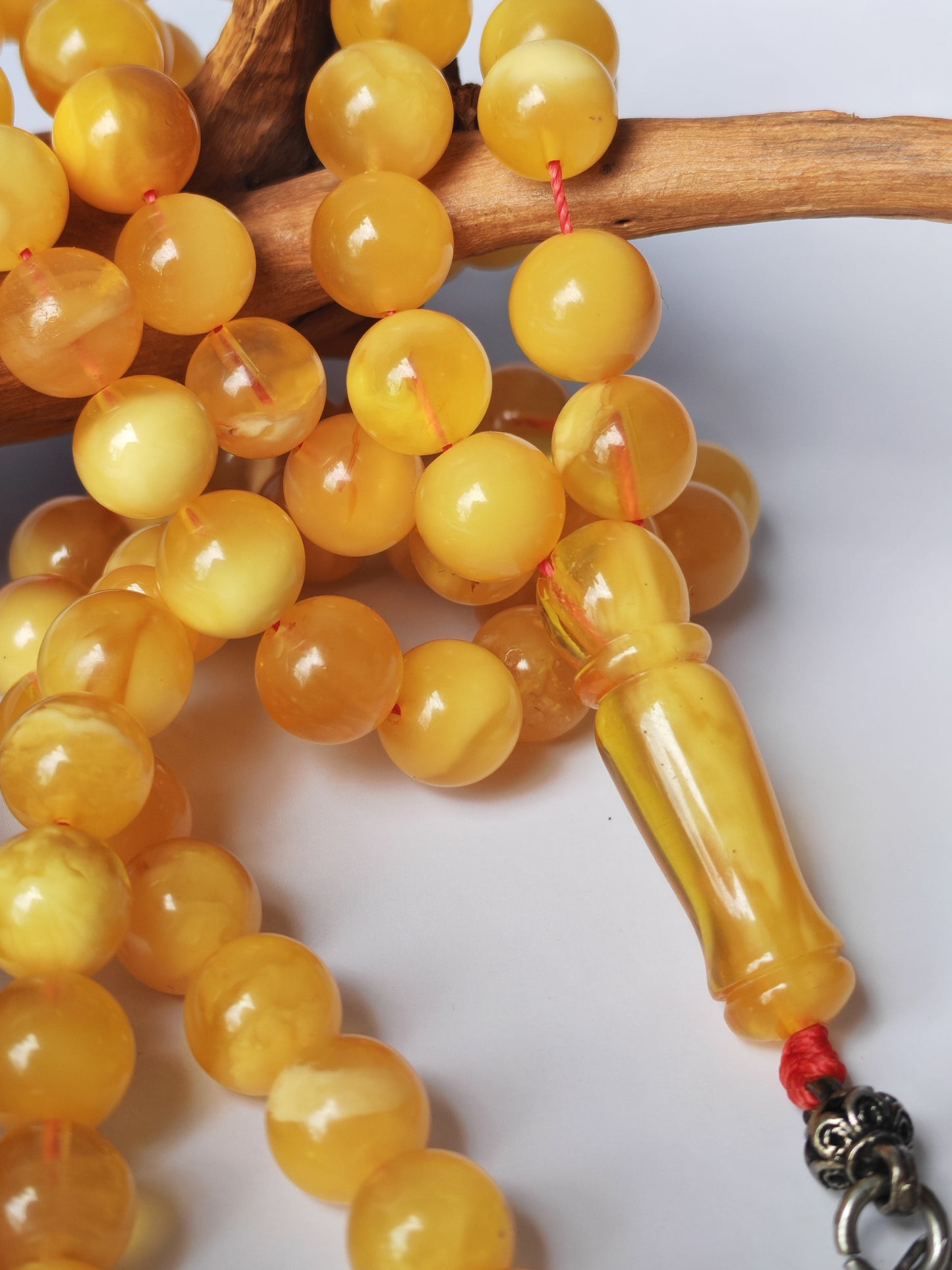 Half-Half Pattern Amber Rosary | 75 Beads