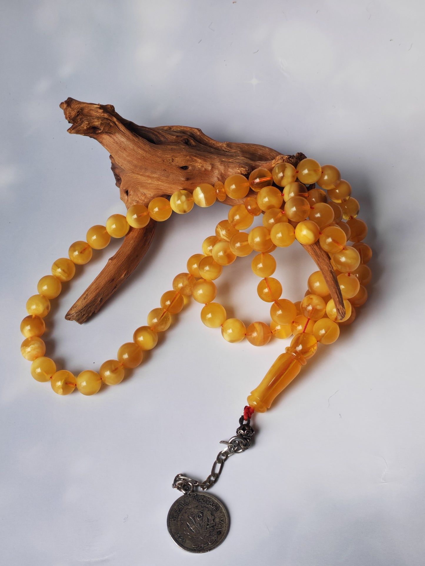 Half-Half Pattern Amber Rosary | 75 Beads