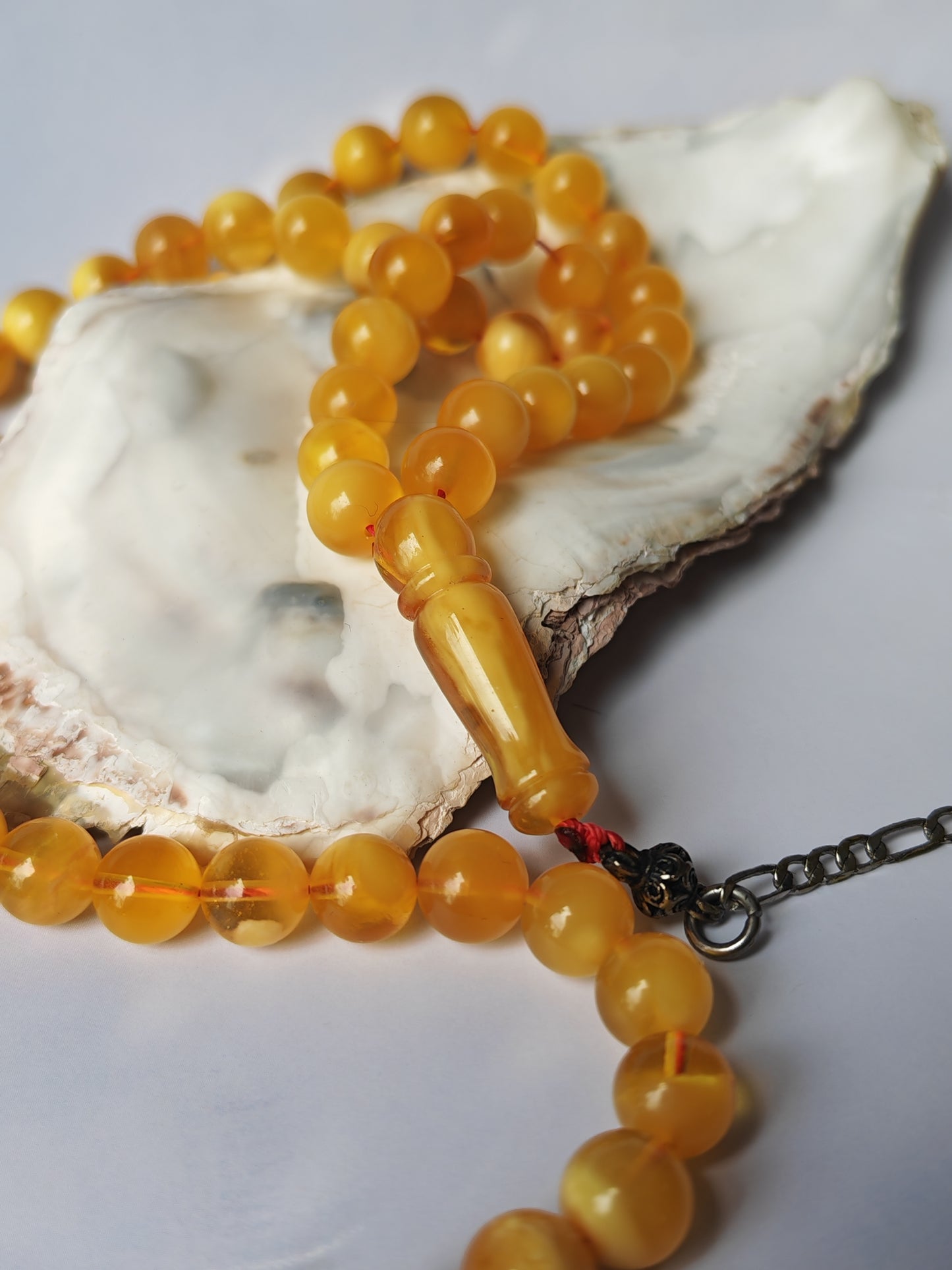 Half-Half Pattern Amber Rosary | 75 Beads