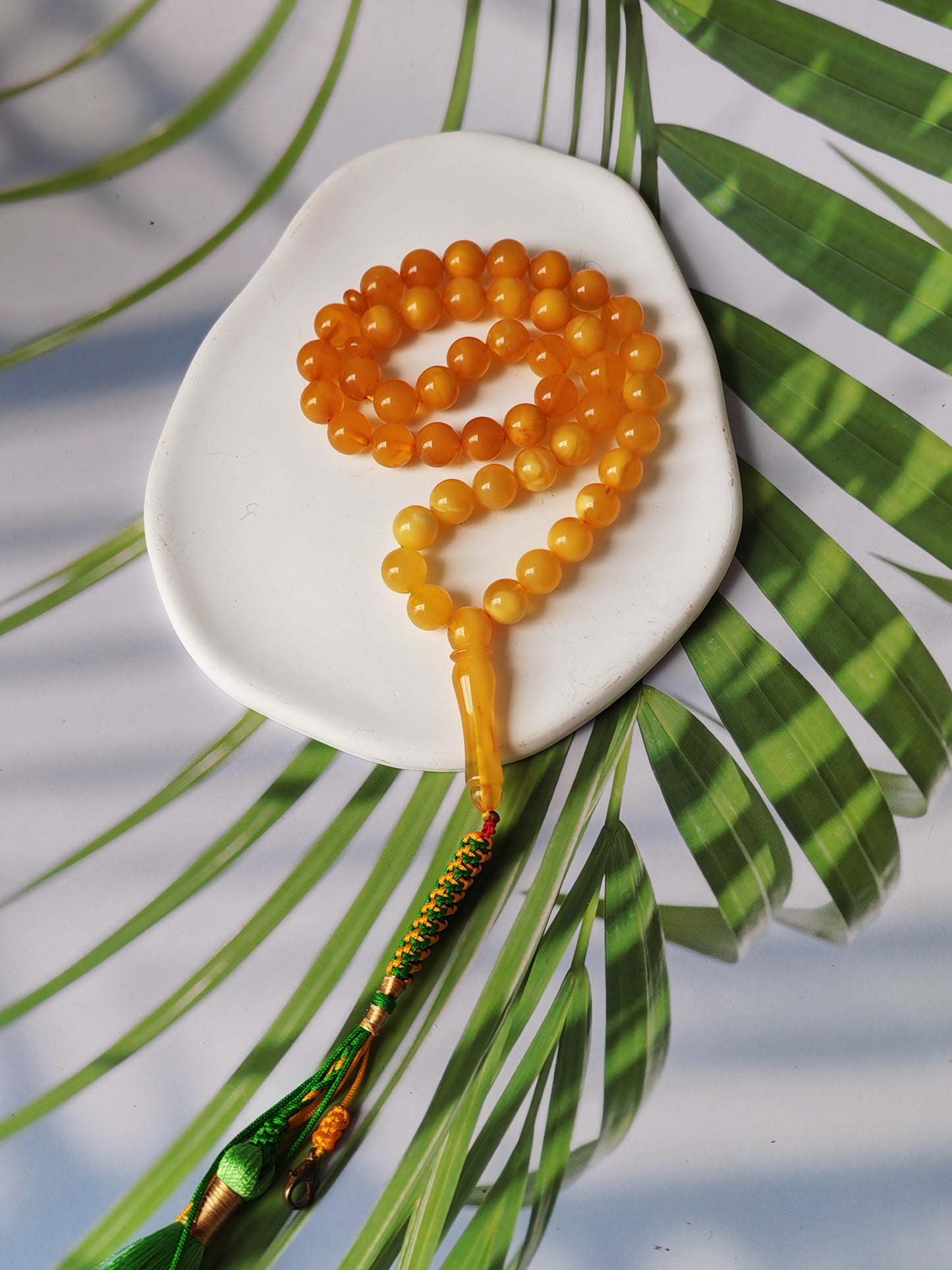 Half-Half Gradient Amber Rosary | 45 Beads