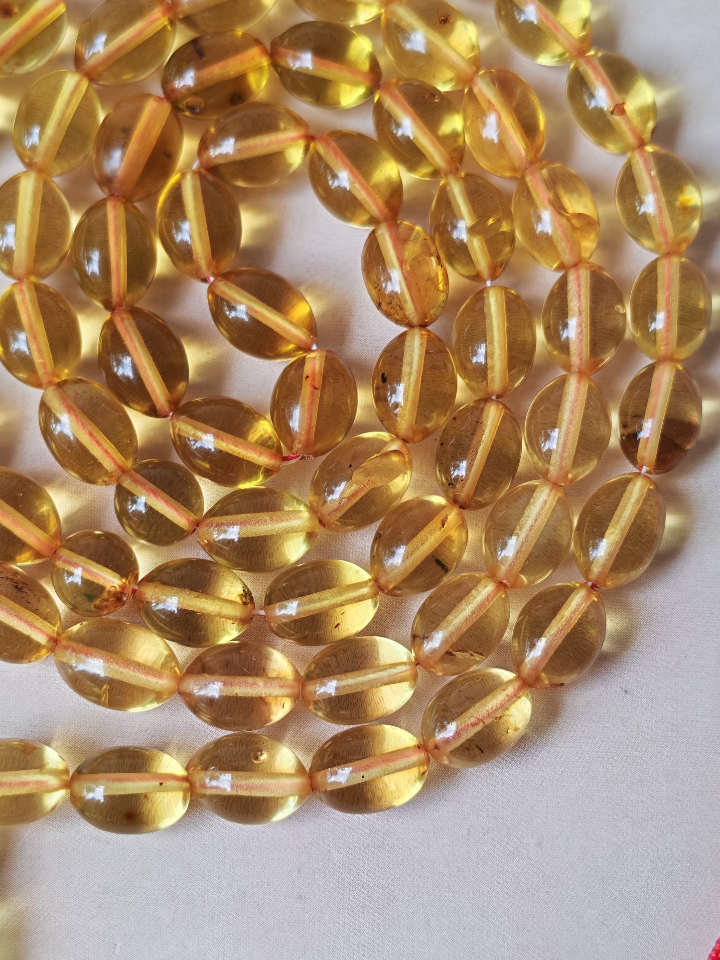 Transparent Micro Citron Amber Rosary – 66 Small Olive Beads