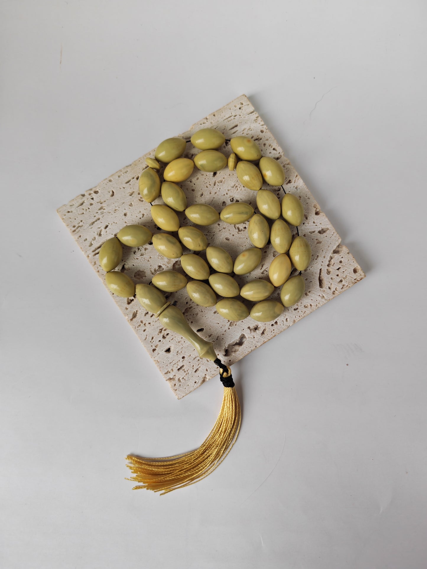 Vintage Chernobyl Bakelite Misbah 33 Beads – Light Bakelite Tasbih