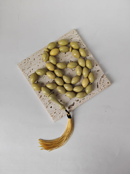 Vintage Chernobyl Bakelite Misbah 33 Beads – Light Bakelite Tasbih