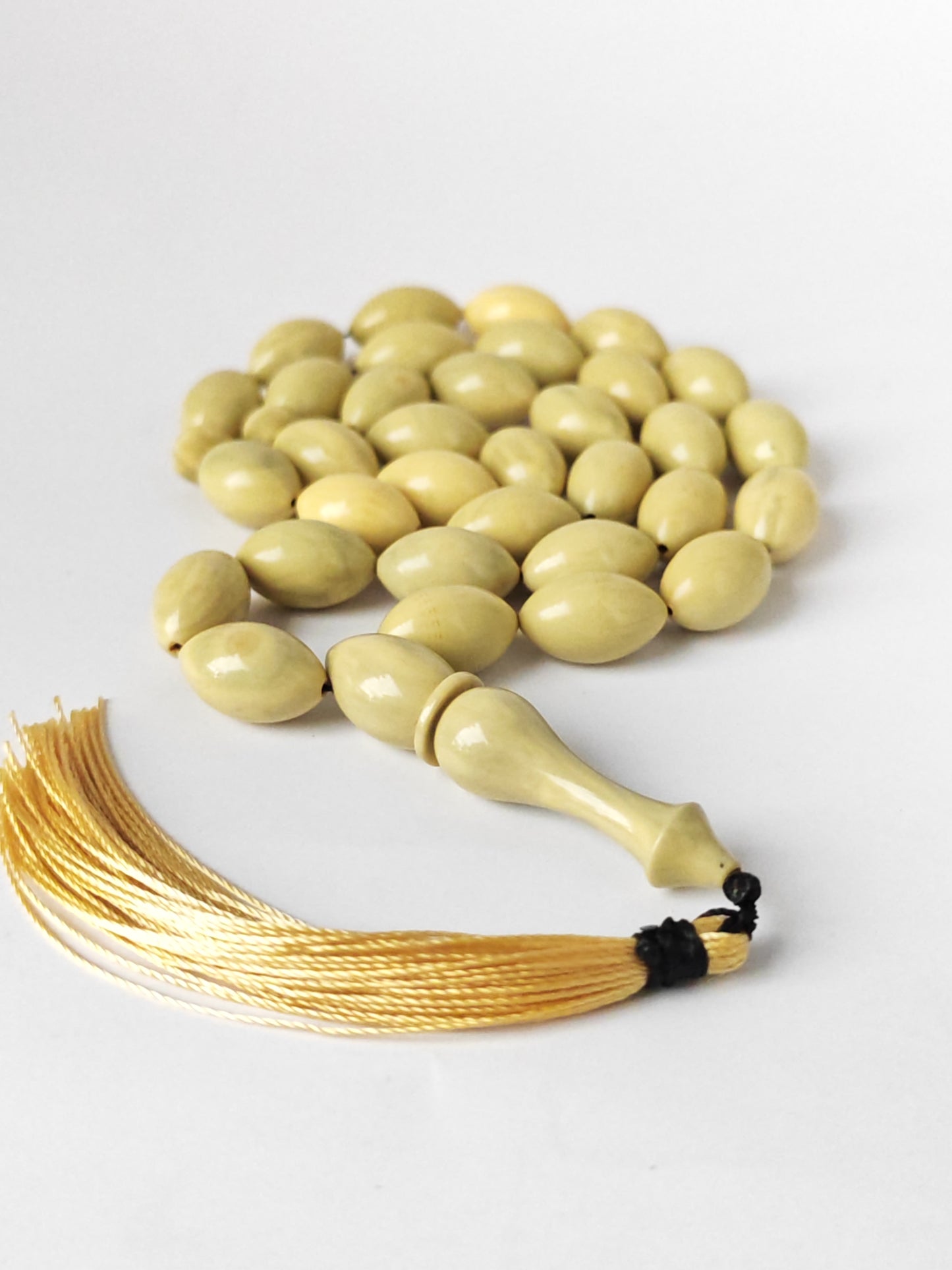 Vintage Chernobyl Bakelite Misbah 33 Beads – Light Bakelite Tasbih
