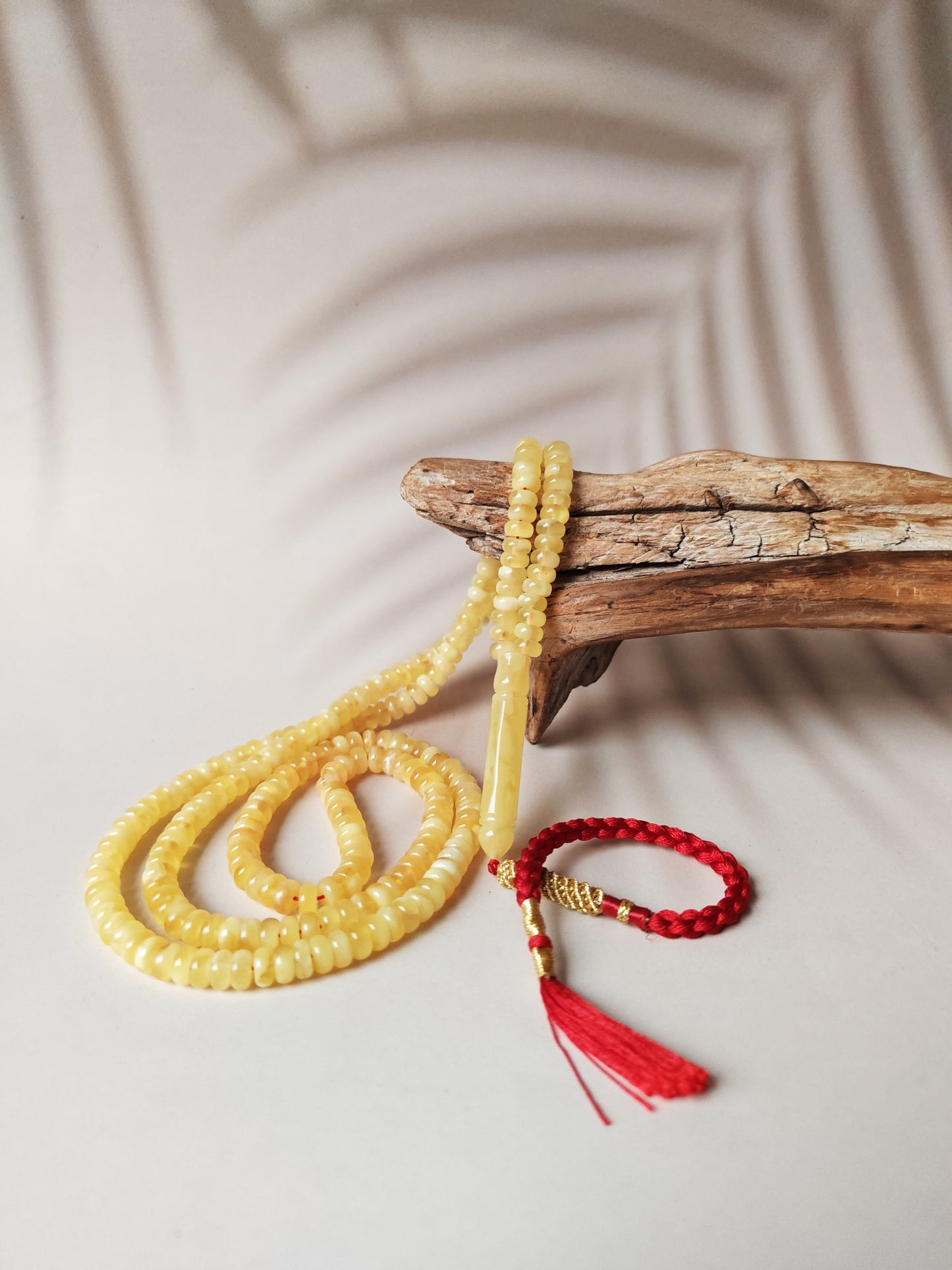 Super Long Micro Donut Amber Rosary – 6.8×3.5mm Beads, Lightweight Daily Use - 238 Beads