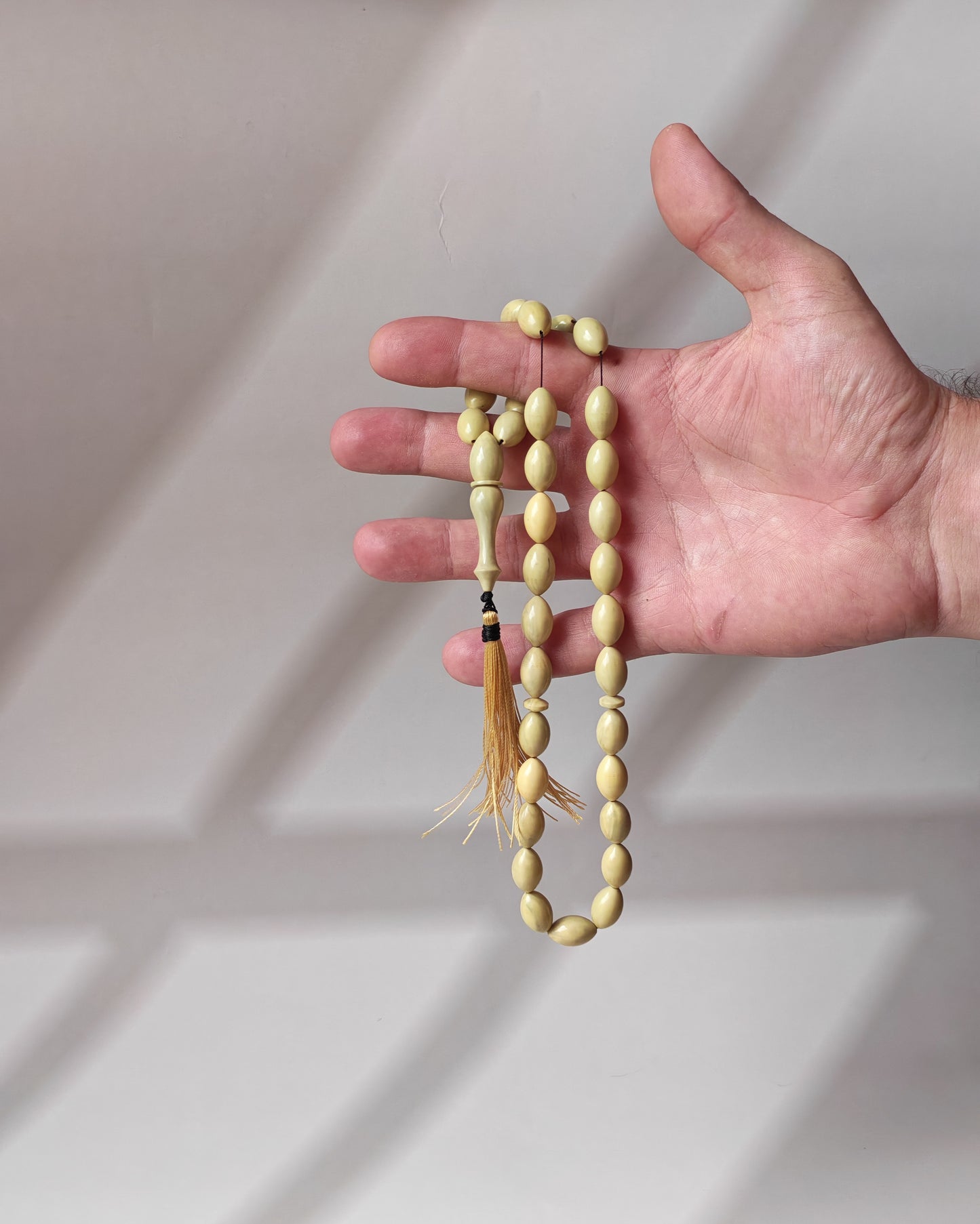 Vintage Chernobyl Bakelite Misbah 33 Beads – Light Bakelite Tasbih
