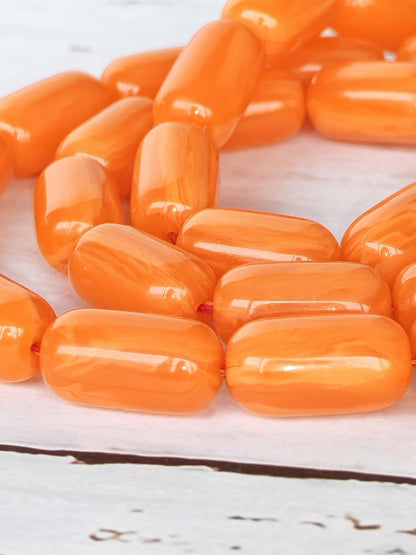 Rare Carrot with White Veins German Bakelite Misbah | 45 Beads | Mosul Craft