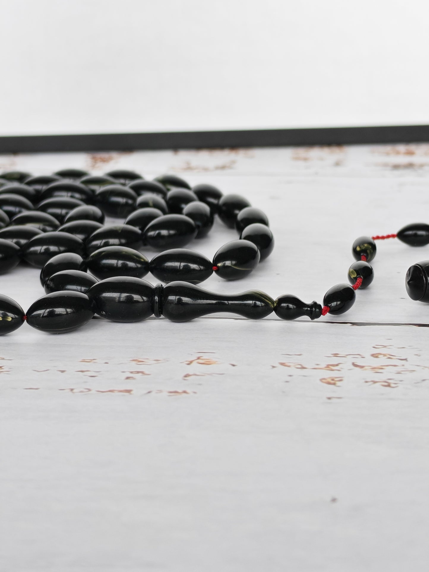 Frog Green Canadian Bakelite Tasbih | 45 Olive Beads | 19.3g