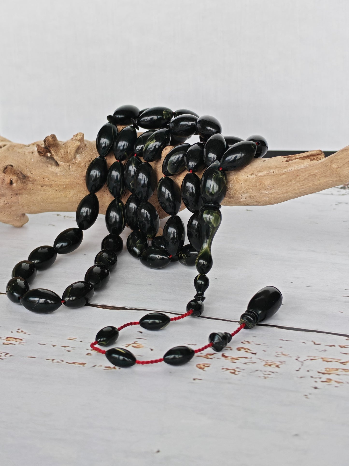 Frog Green Canadian Bakelite Tasbih | 45 Olive Beads | 19.3g